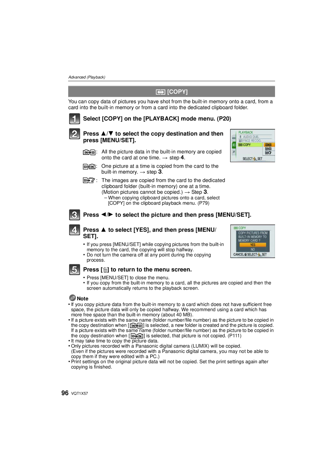 Panasonic DMC-FX48 operating instructions Copy 