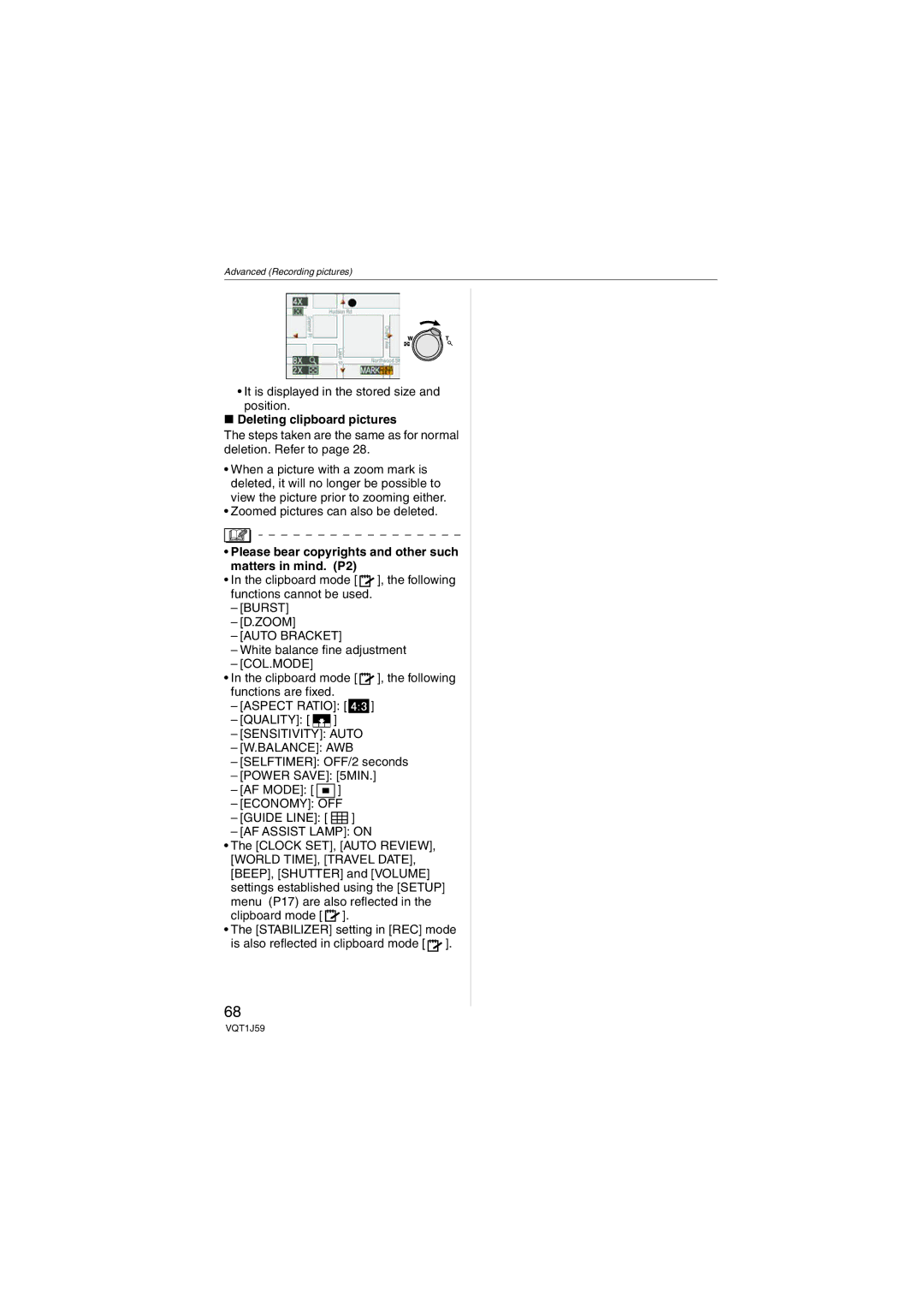 Panasonic DMC-FX55 Deleting clipboard pictures, Please bear copyrights and other such matters in mind. P2 