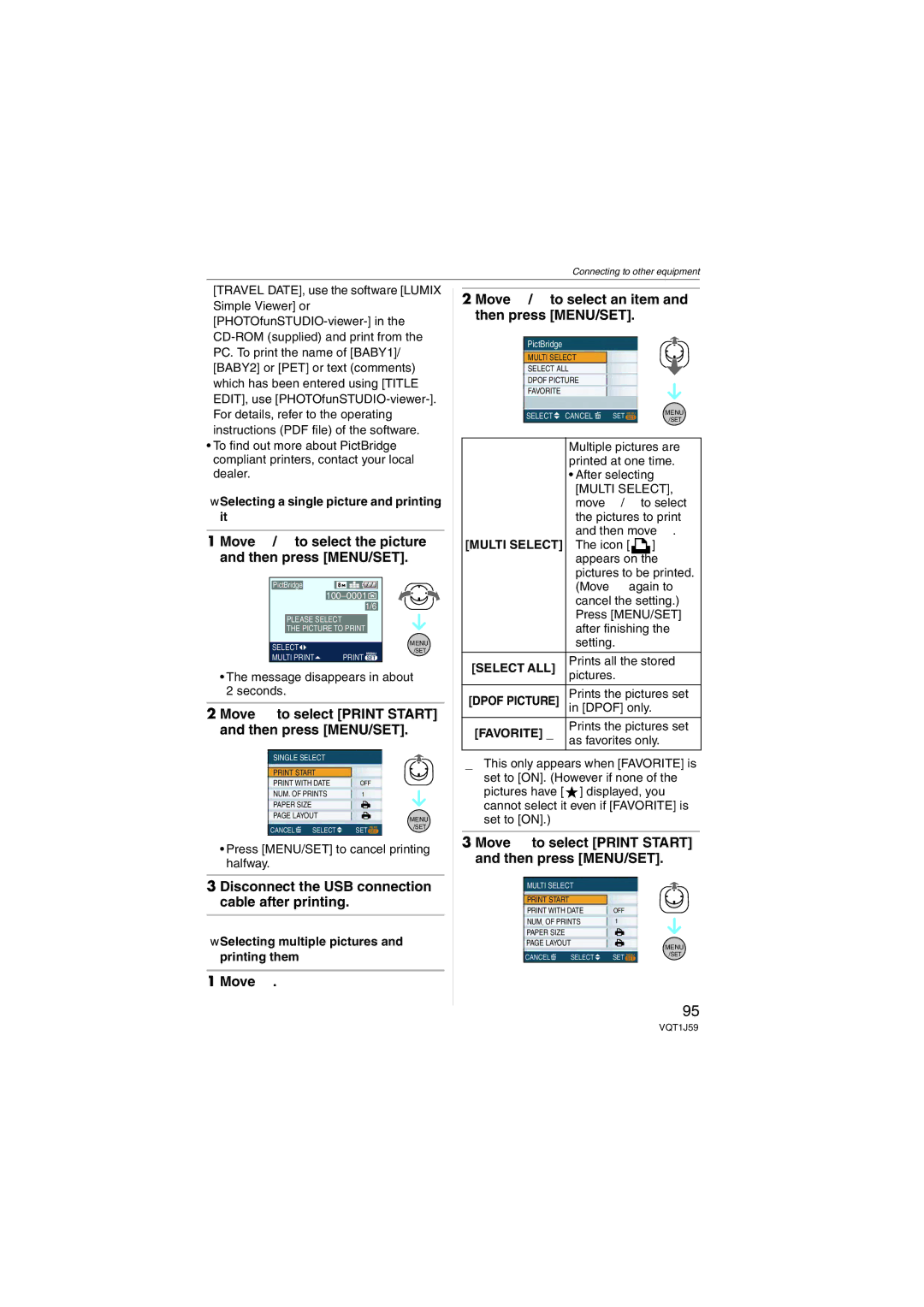 Panasonic DMC-FX55 operating instructions Move 2/1 to select the picture and then press MENU/SET, Favorite¢ 