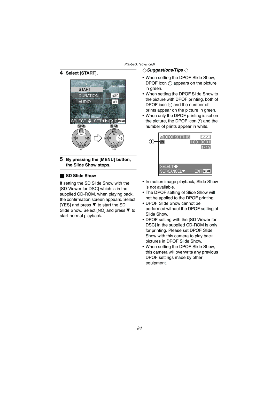 Panasonic DMC-FX5GN, DMC-FX1GN operating instructions Select Start 