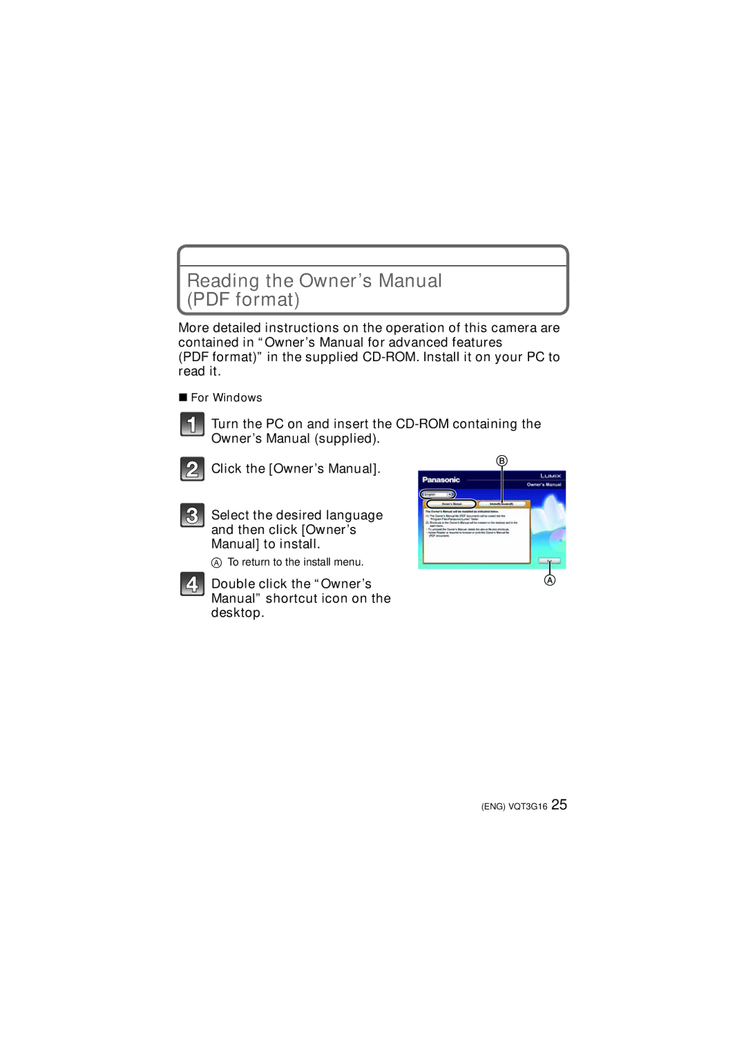 Panasonic DMCFX78K, DMC-FX78 owner manual For Windows 