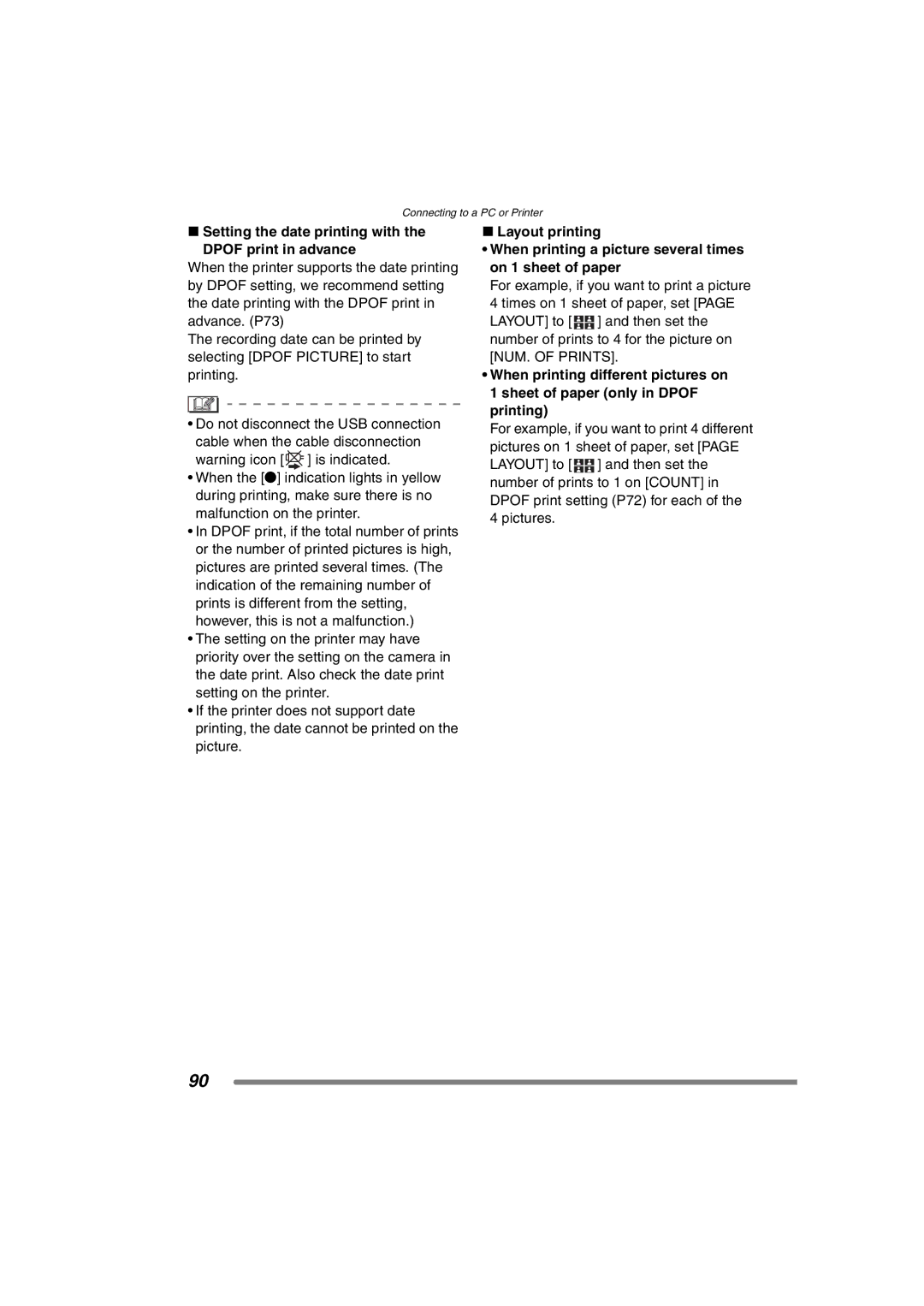 Panasonic DMC-FX7PP, DMCFX7K operating instructions Setting the date printing with the Dpof print in advance 