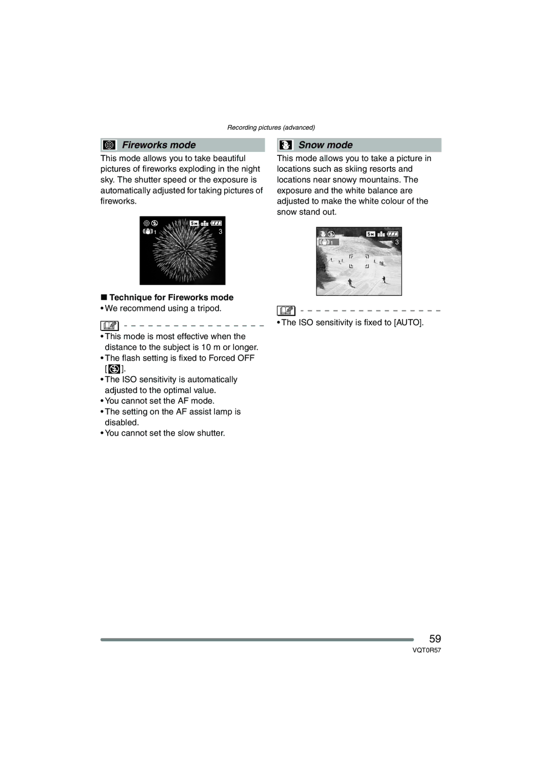 Panasonic DMC-FX8GN operating instructions Technique for Fireworks mode, We recommend using a tripod 