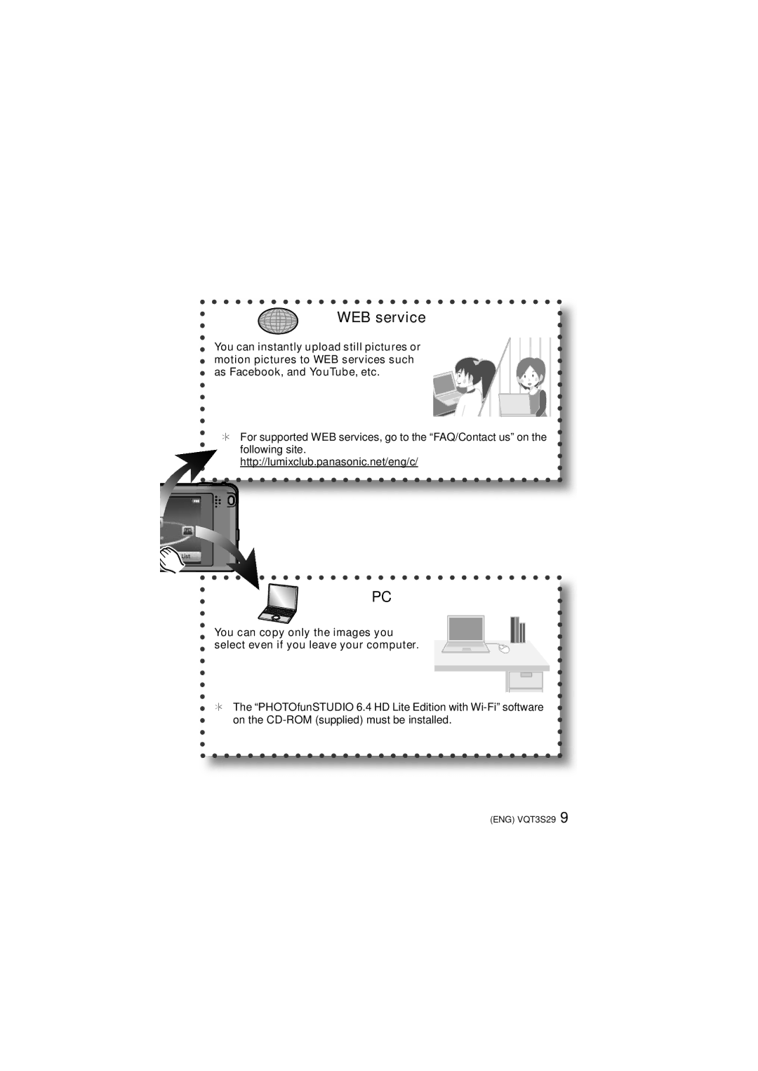 Panasonic DMCFX90K, DMC-FX90 owner manual WEB service 