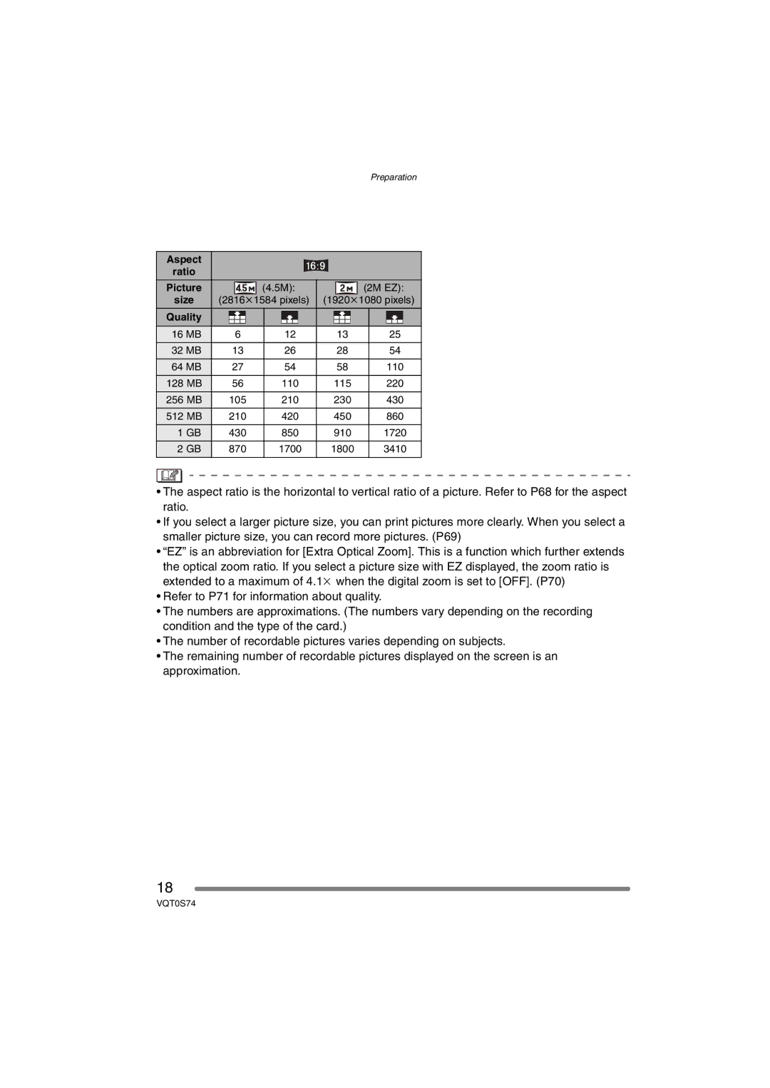 Panasonic DMC-FX9GN operating instructions Aspect Ratio Picture 