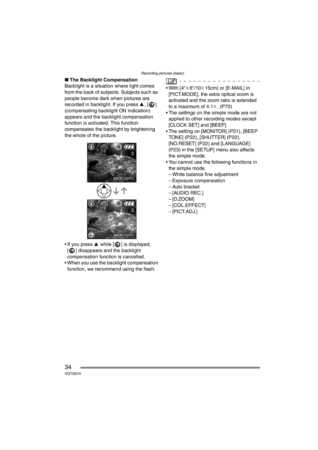 Panasonic DMC-FX9GN operating instructions Audio REC, Zoom, Col.Effect Pict.Adj 