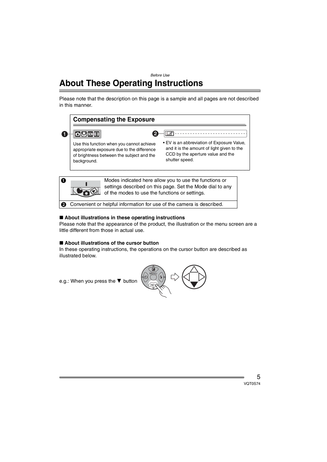 Panasonic DMC-FX9GN About These Operating Instructions, About illustrations in these operating instructions 