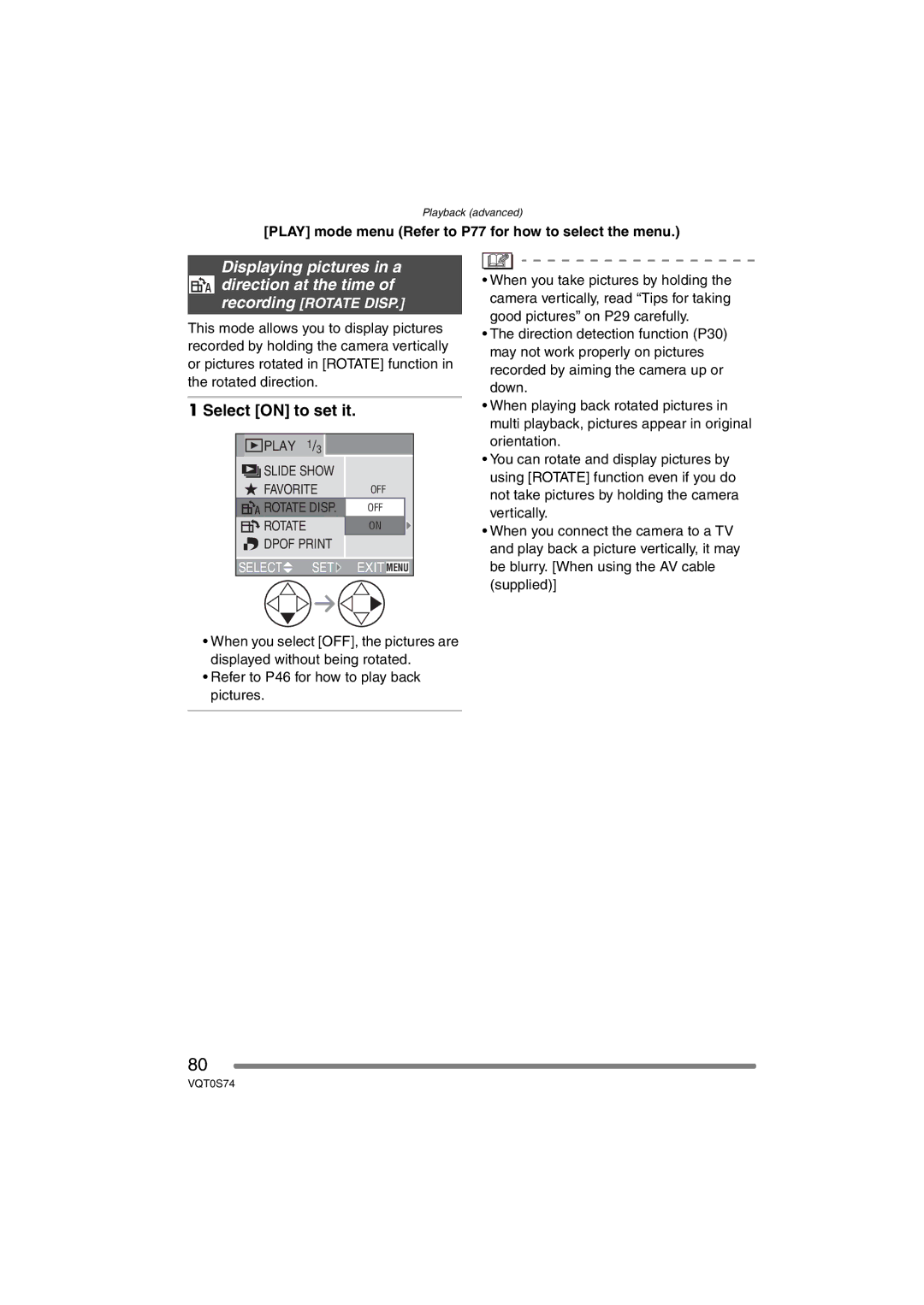 Panasonic DMC-FX9GN operating instructions Select on to set it 