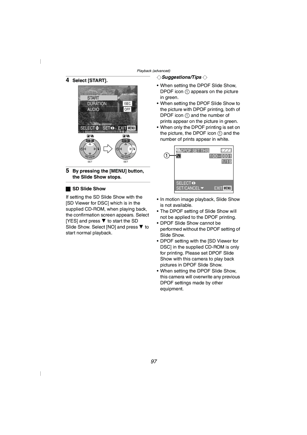 Panasonic DMC-FZ10GN operating instructions Select Start 