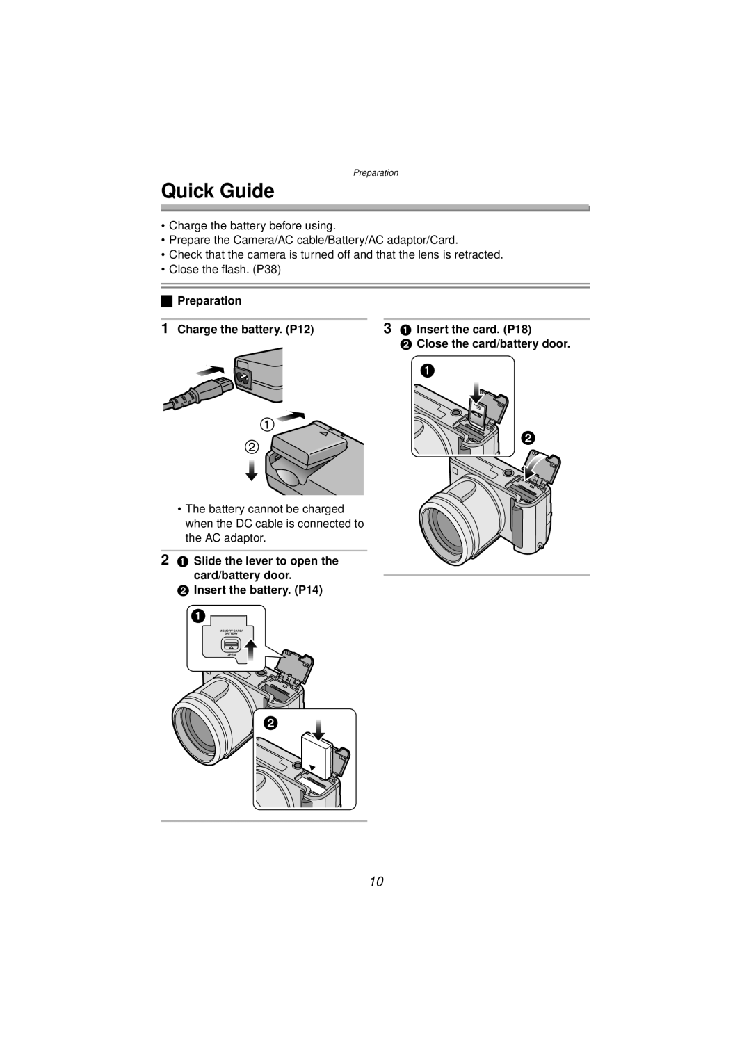 Panasonic DMC-FZ10PP operating instructions Quick Guide 