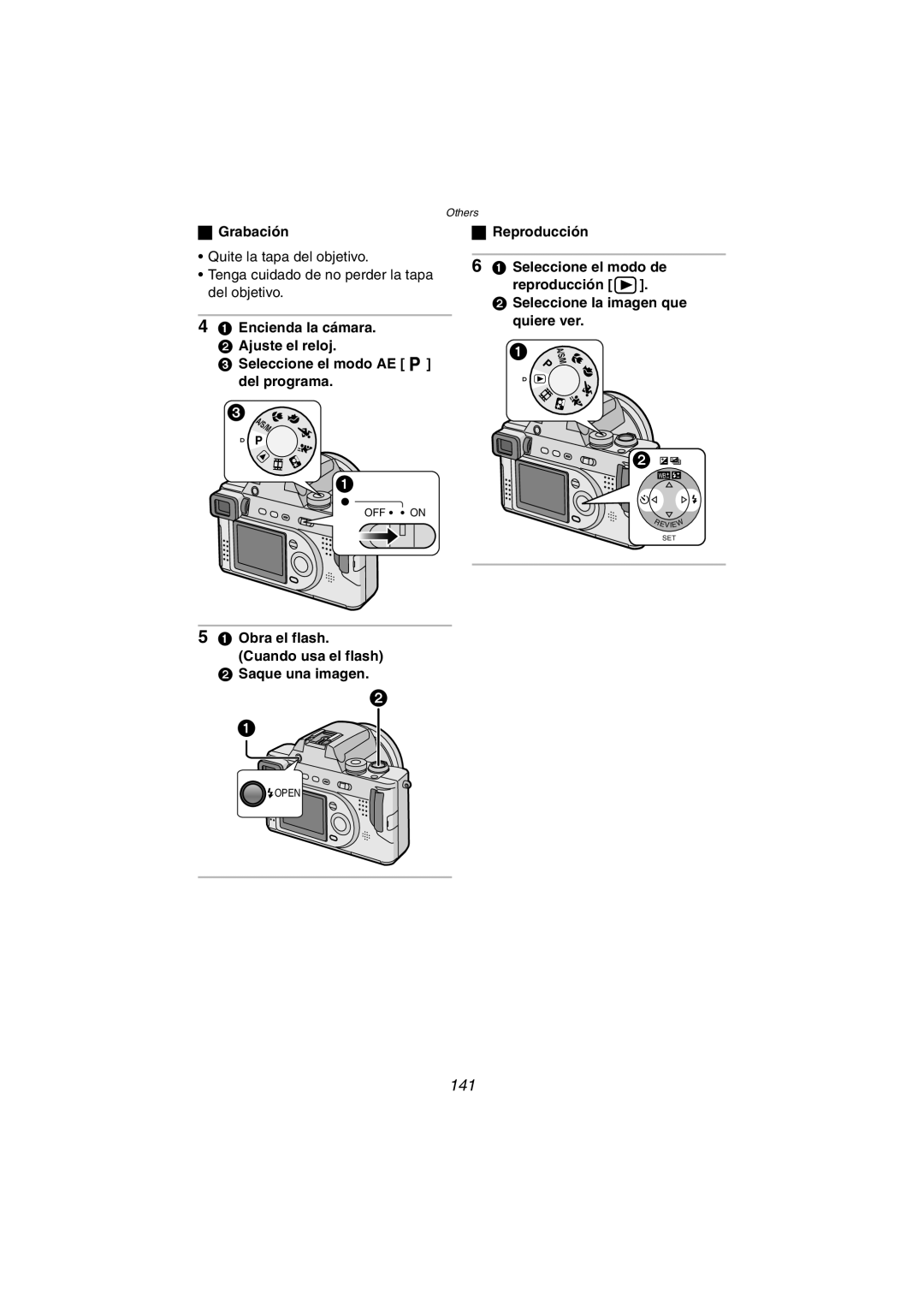 Panasonic DMC-FZ10PP operating instructions 141, Grabación, Saque una imagen 