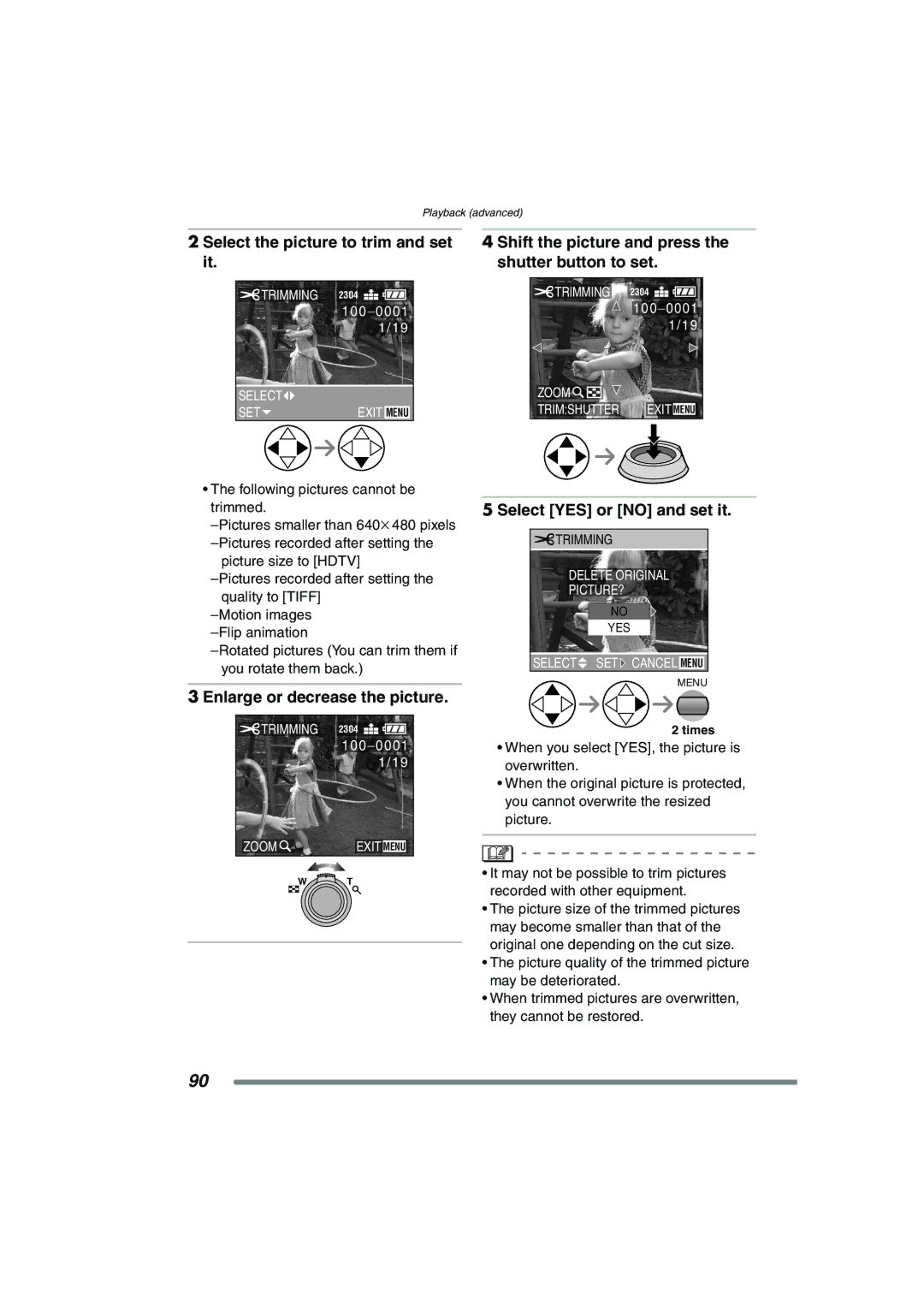 Panasonic DMC-FZ15P operating instructions Enlarge or decrease the picture 