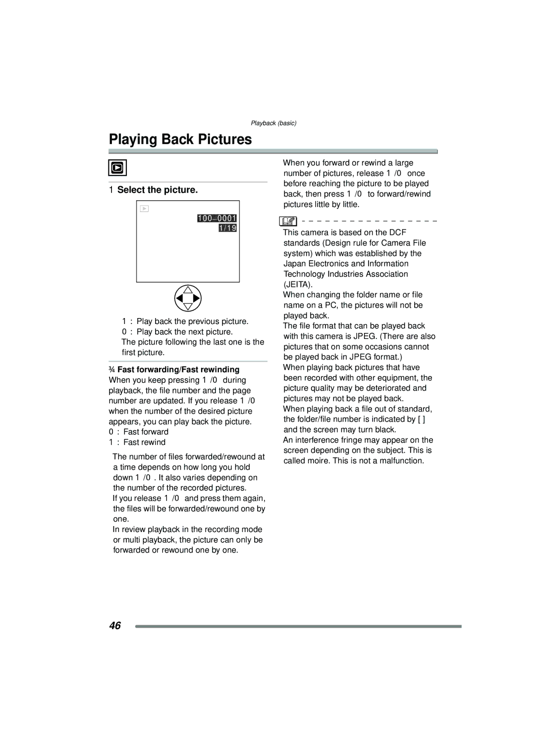 Panasonic DMC-FZ15P operating instructions Playing Back Pictures, Select the picture 