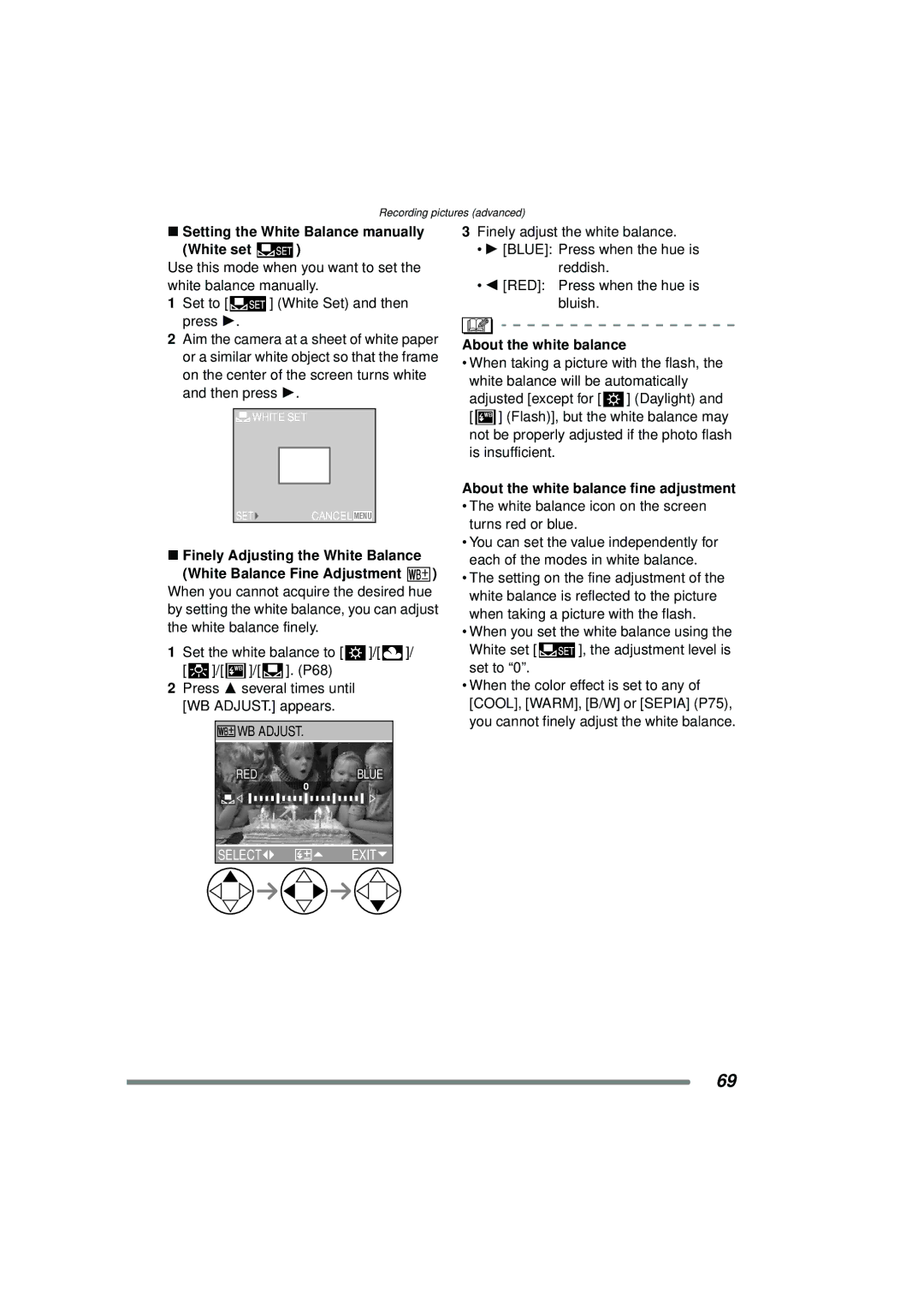 Panasonic DMC-FZ15P operating instructions Setting the White Balance manually White set, About the white balance 