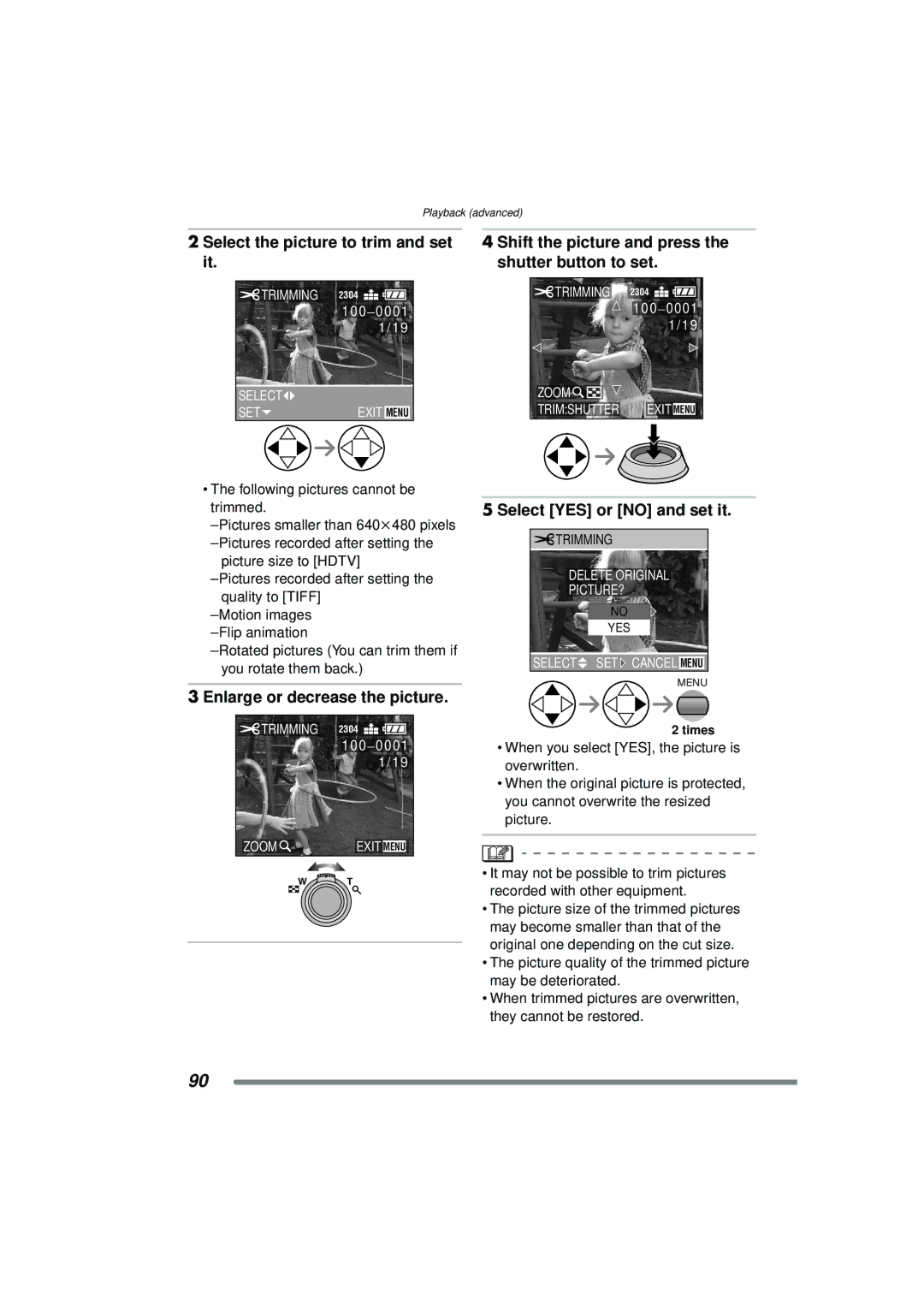 Panasonic DMC-FZ15P operating instructions Enlarge or decrease the picture 