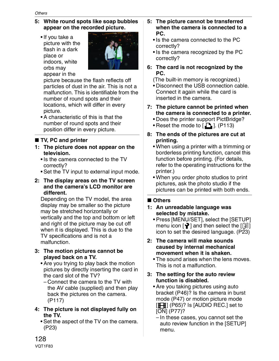 Panasonic DMC-FZ18 operating instructions 128 