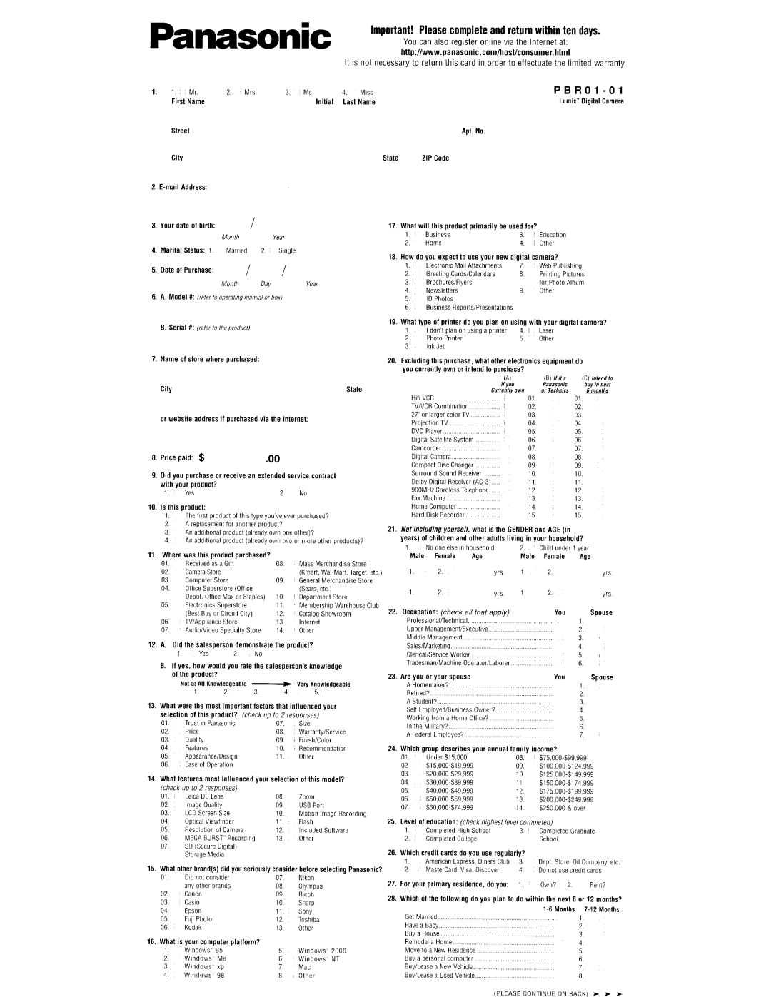 Panasonic DMC-FZ18 operating instructions 