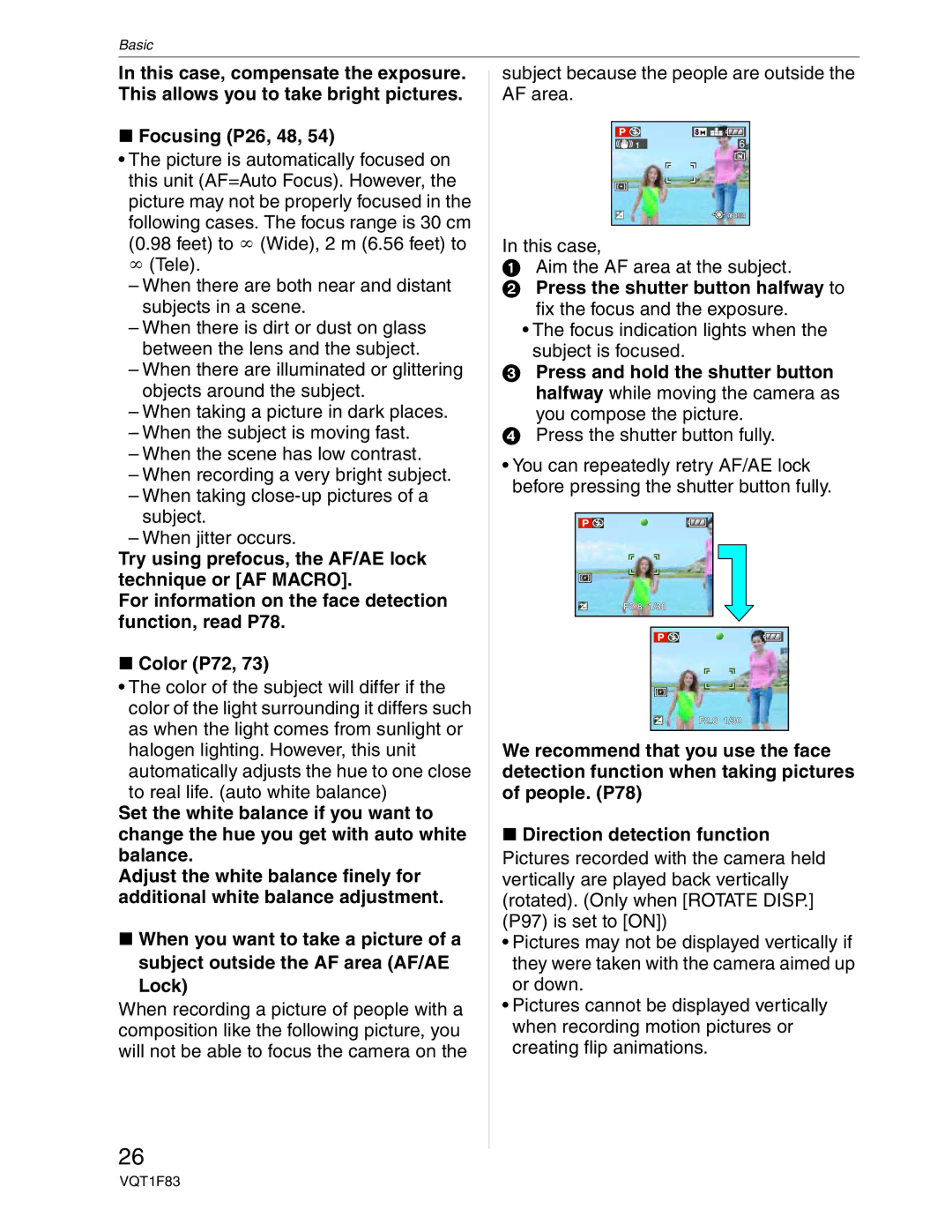 Panasonic DMC-FZ18 operating instructions F2.8 1/30 