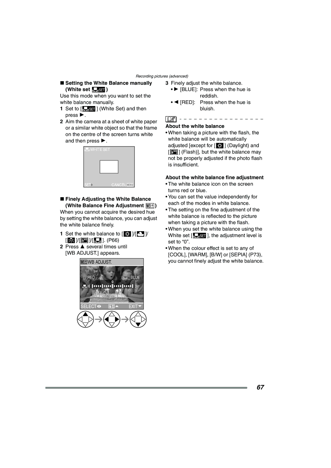 Panasonic DMC-FZ20GN operating instructions Setting the White Balance manually White set, About the white balance 