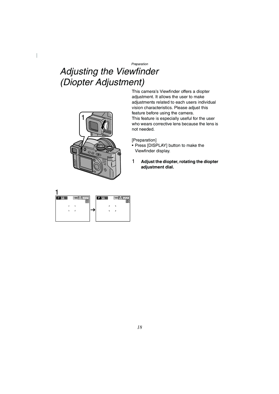 Panasonic DMC-FZ2A operating instructions Adjusting the Viewfinder Diopter Adjustment, Adjustment dial 