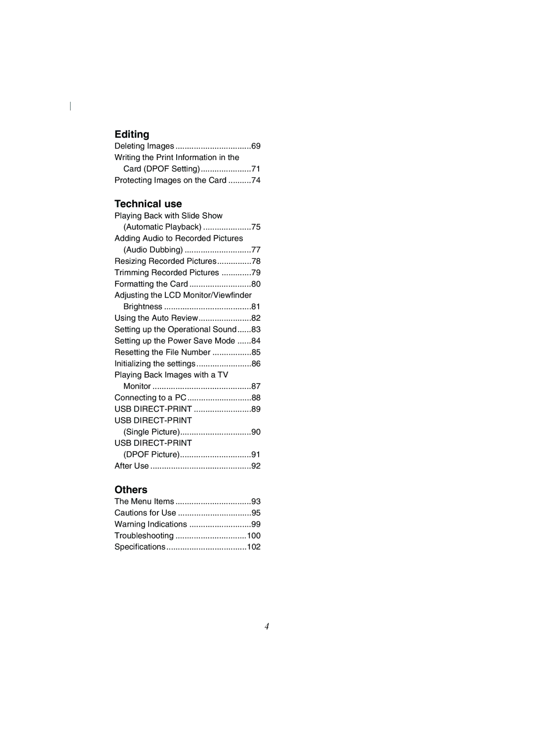 Panasonic DMC-FZ2A operating instructions Others 