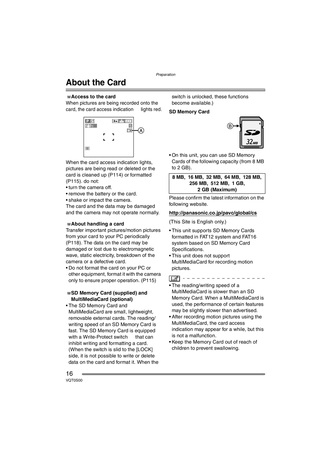 Panasonic DMC-FZ30EB operating instructions About the Card 