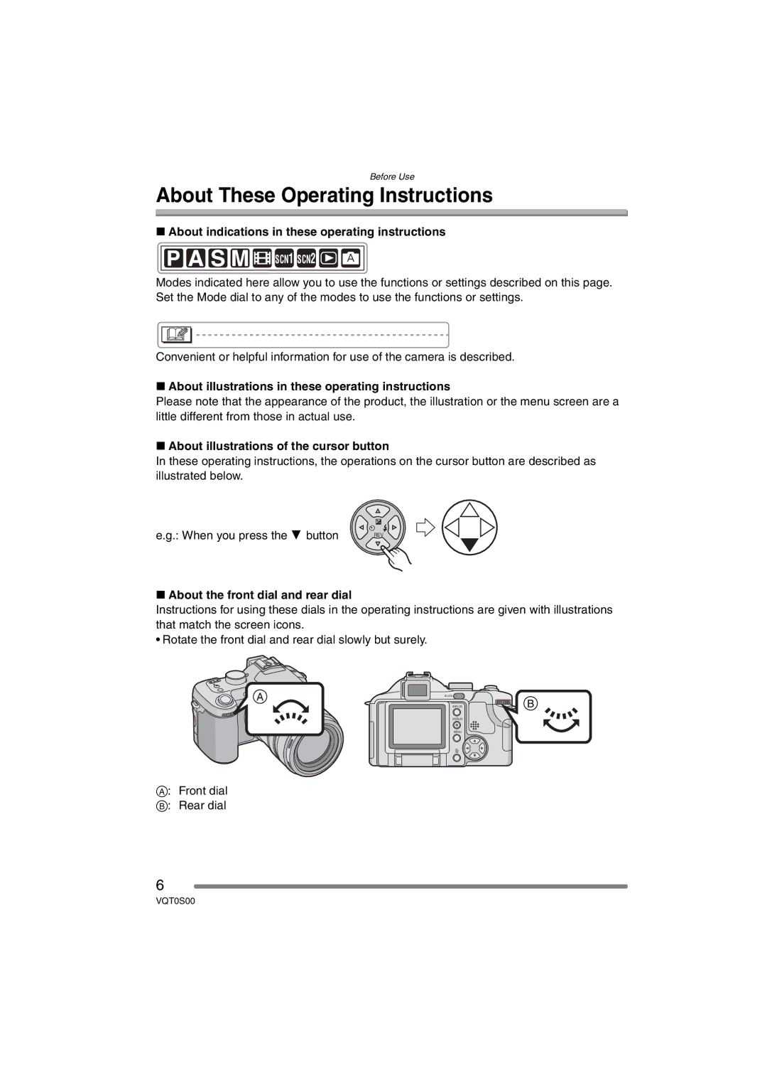 Panasonic DMC-FZ30EB About These Operating Instructions, About indications in these operating instructions 