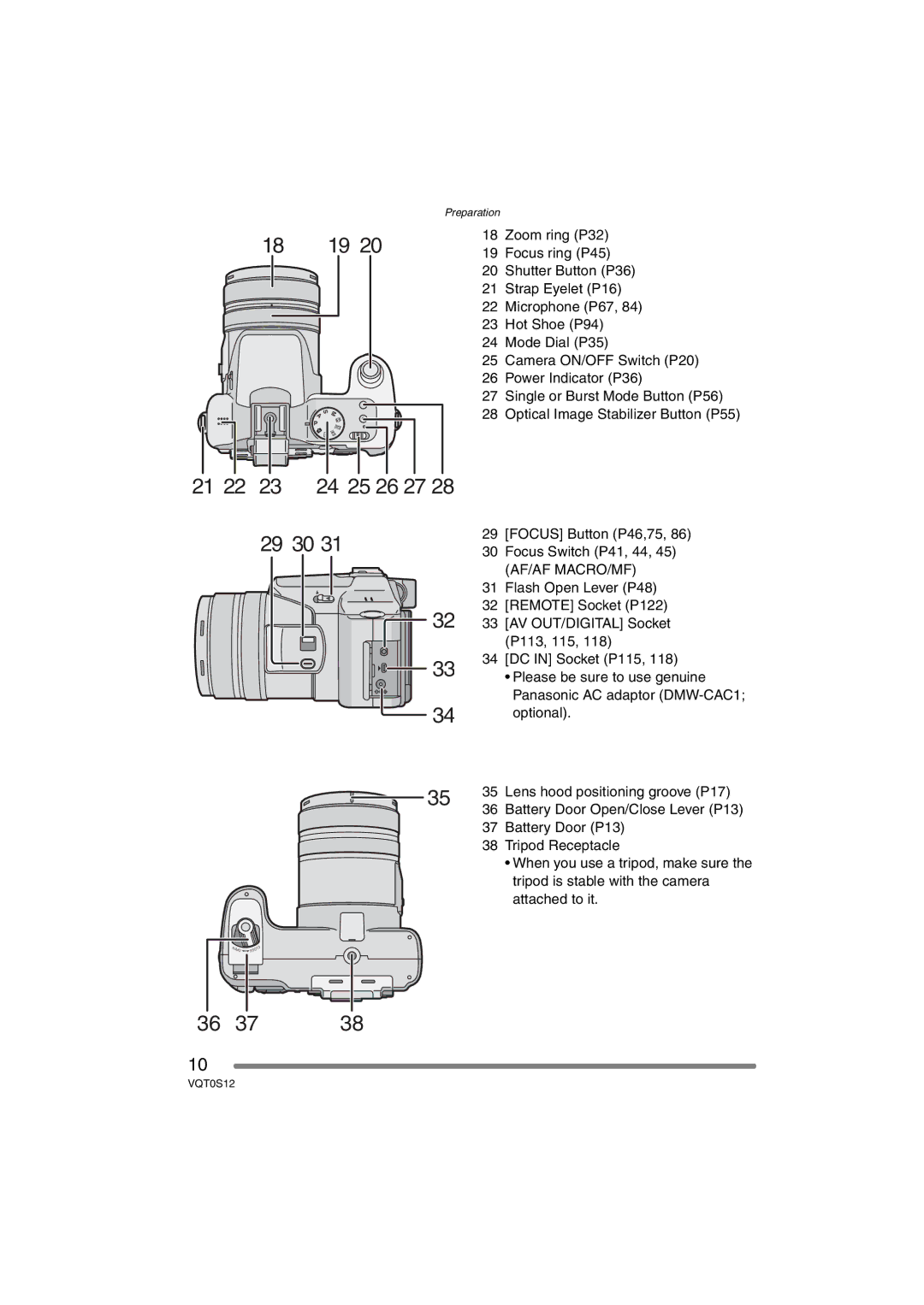 Panasonic DMC-FZ30GN operating instructions 21 22 23 24 25 26 27 29 30, Tripod is stable with the camera attached to it 