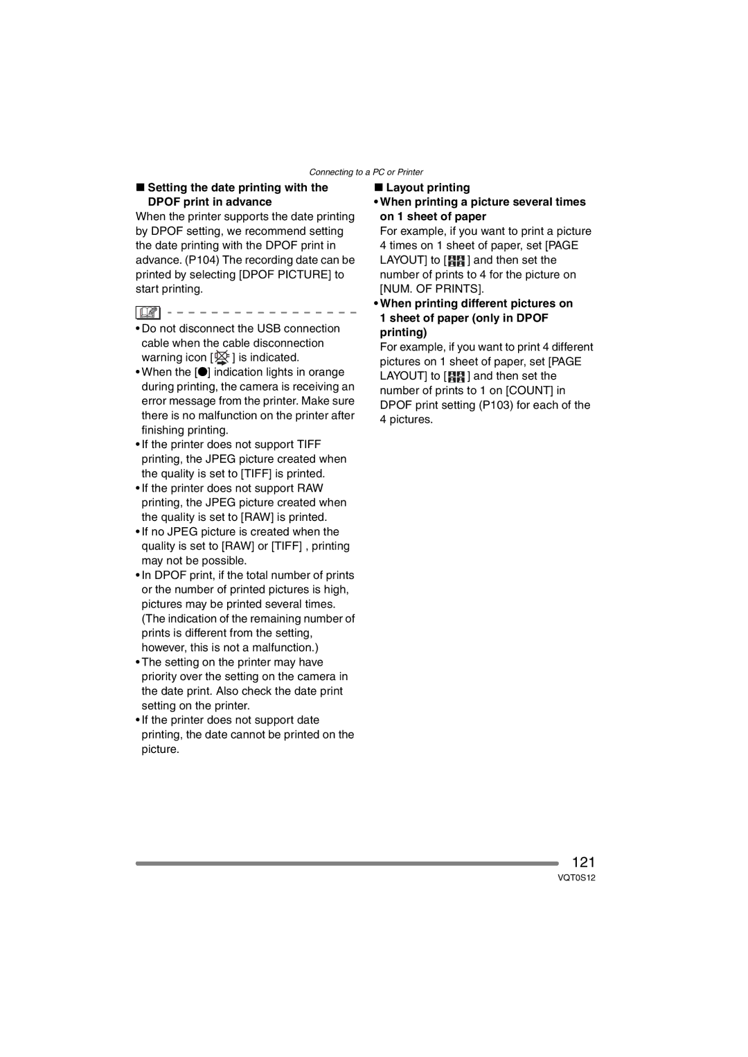 Panasonic DMC-FZ30GN operating instructions 121, Setting the date printing with the Dpof print in advance 