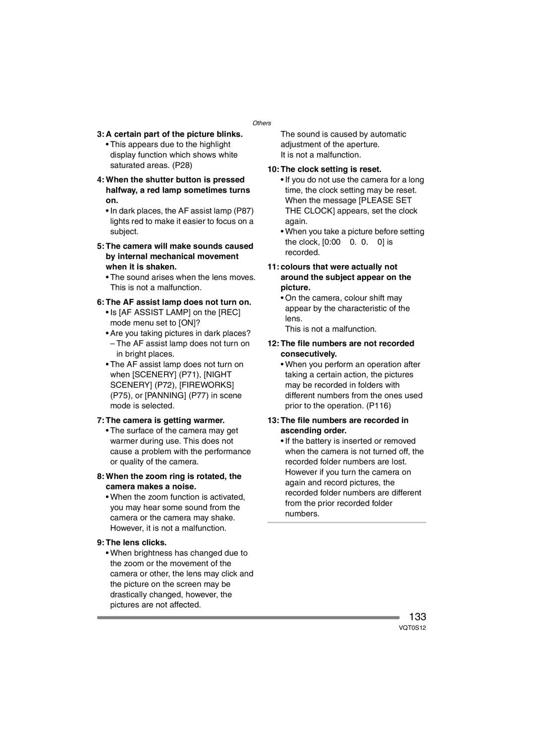 Panasonic DMC-FZ30GN operating instructions 133 