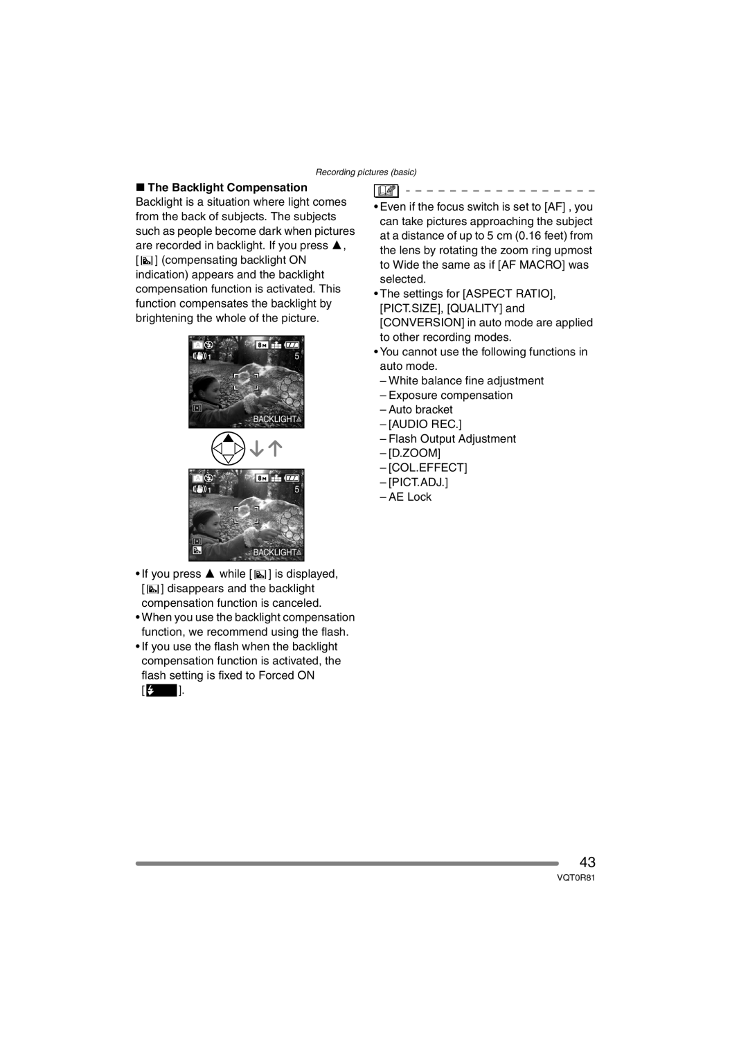 Panasonic DMC-FZ30PP operating instructions Audio REC, Flash Output Adjustment Zoom, Col.Effect Pict.Adj, AE Lock 