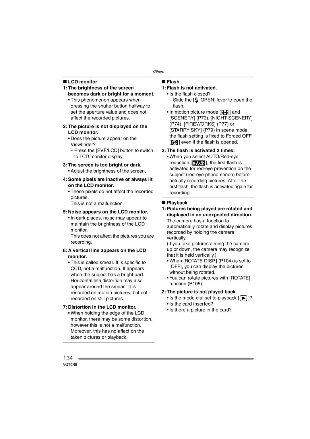 Panasonic DMC-FZ30PP operating instructions 134 