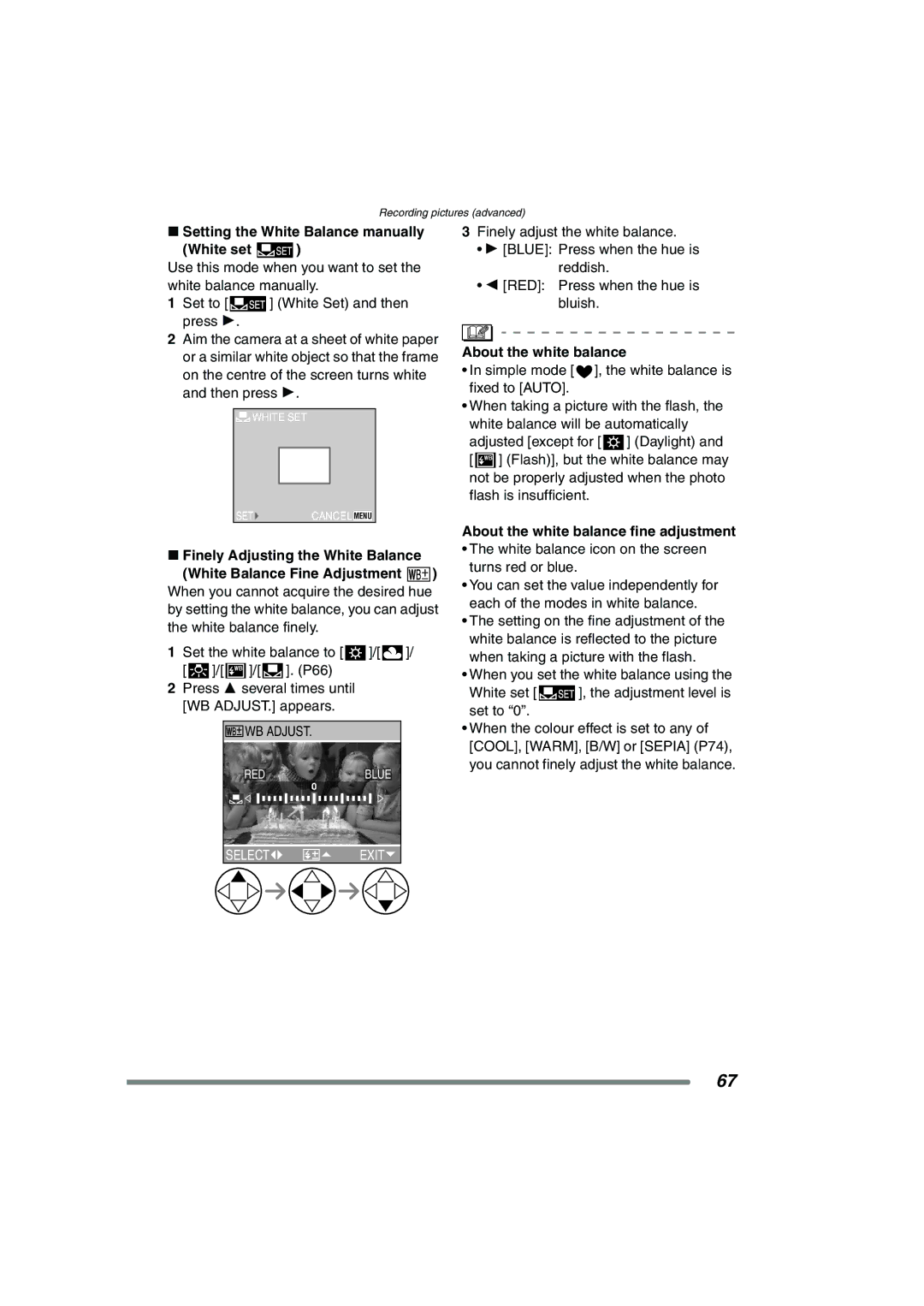 Panasonic DMC-FZ3GN operating instructions Setting the White Balance manually White set, About the white balance 