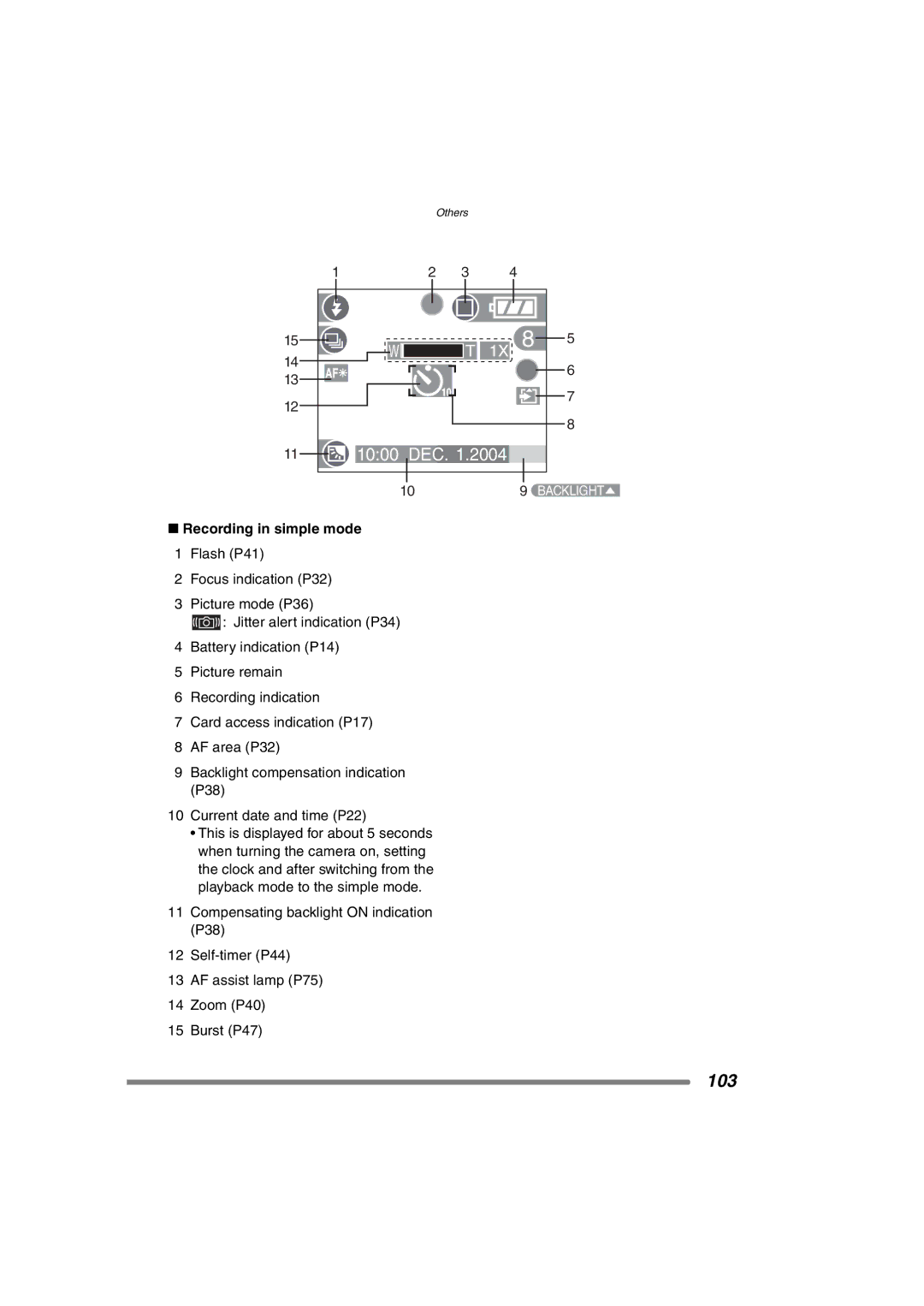 Panasonic DMC-FZ3PP operating instructions 1000 DEC, Recording in simple mode 