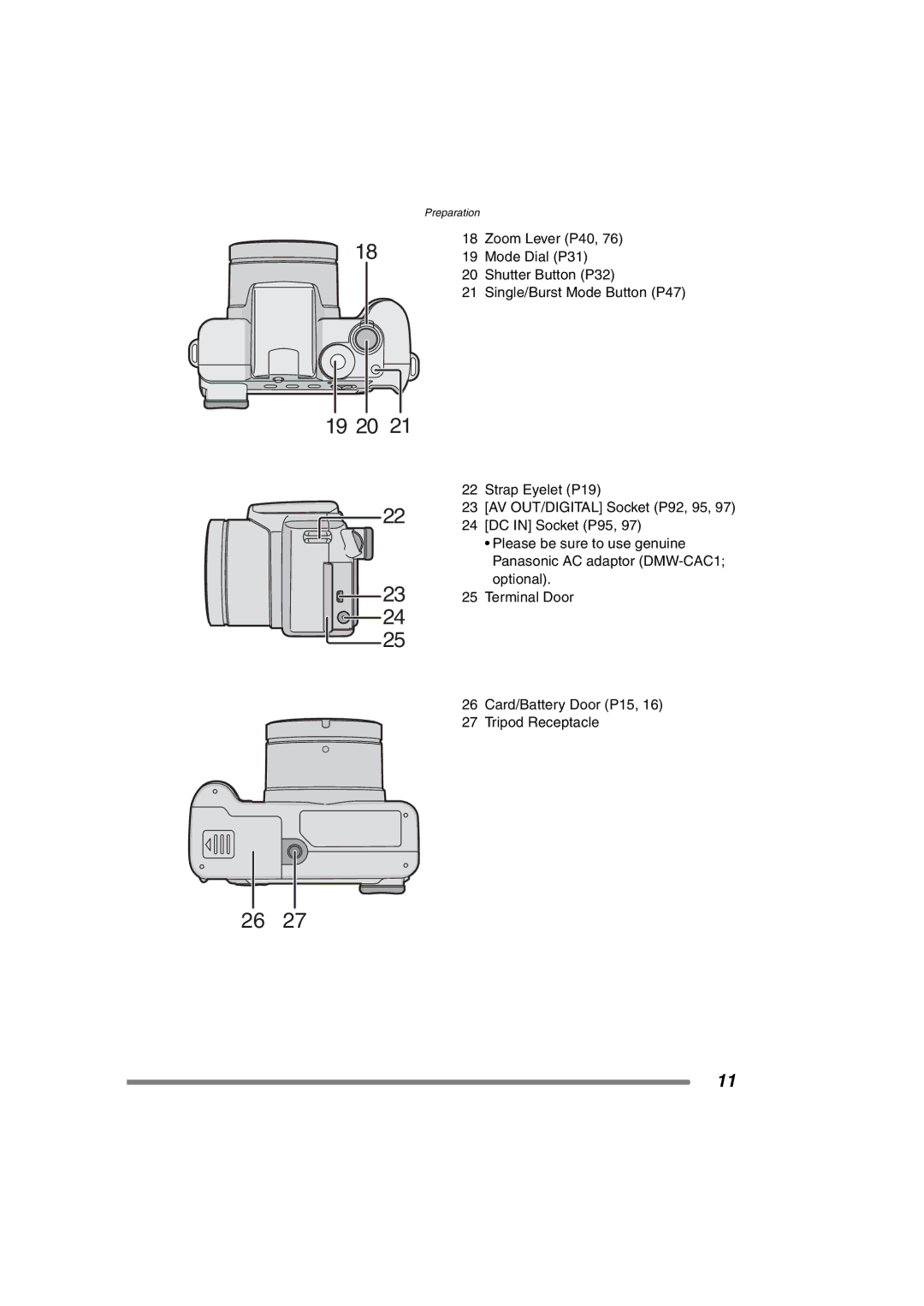 Panasonic DMC-FZ3PP operating instructions 19 20 