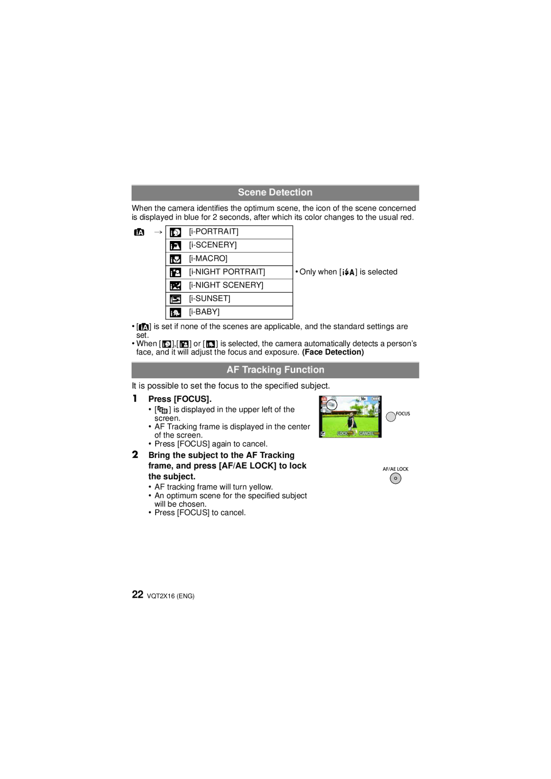 Panasonic DMC-FZ40, VQT2X16 operating instructions Press Focus, Subject 