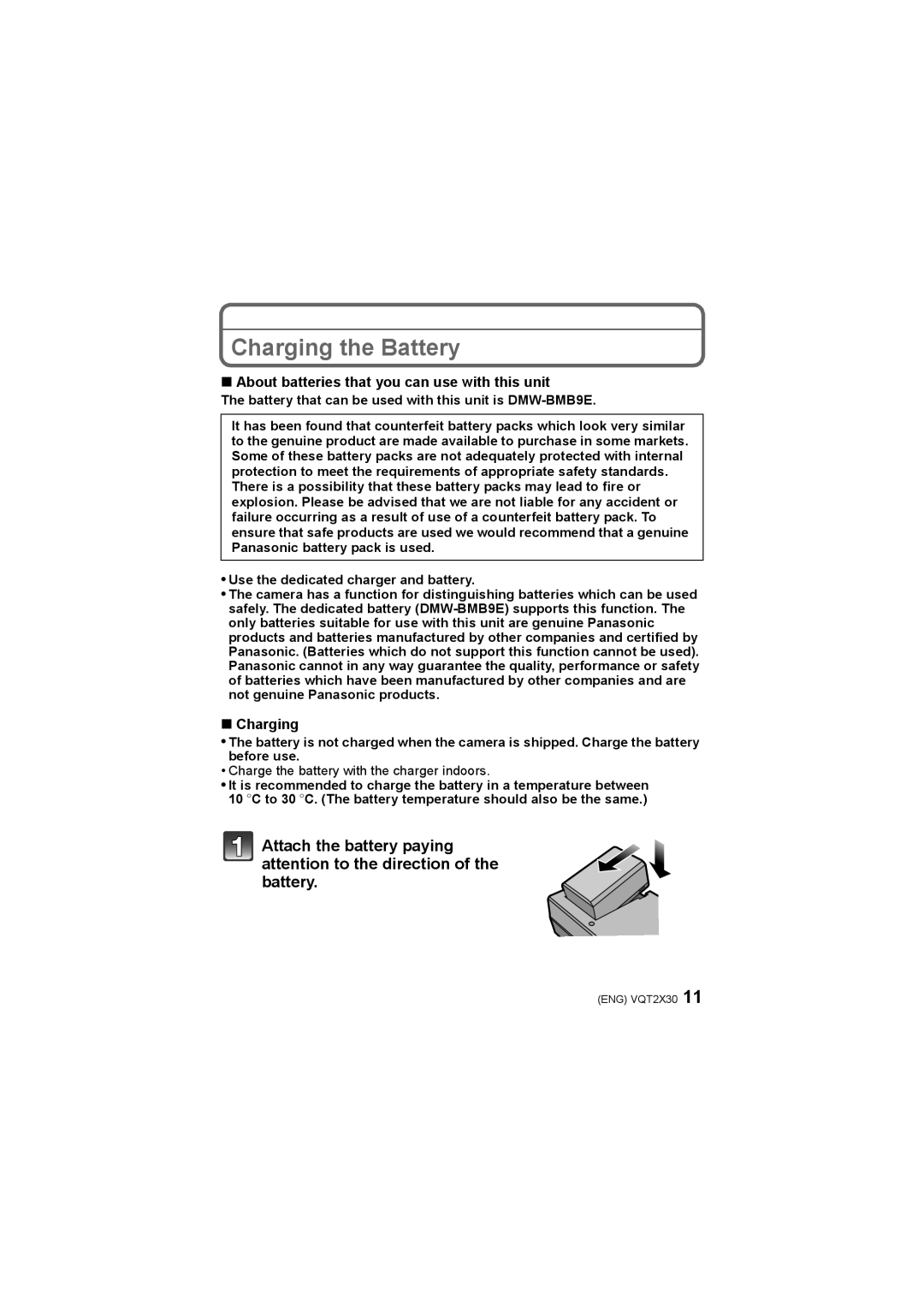 Panasonic DMC-FZ40 operating instructions Charging the Battery, About batteries that you can use with this unit 