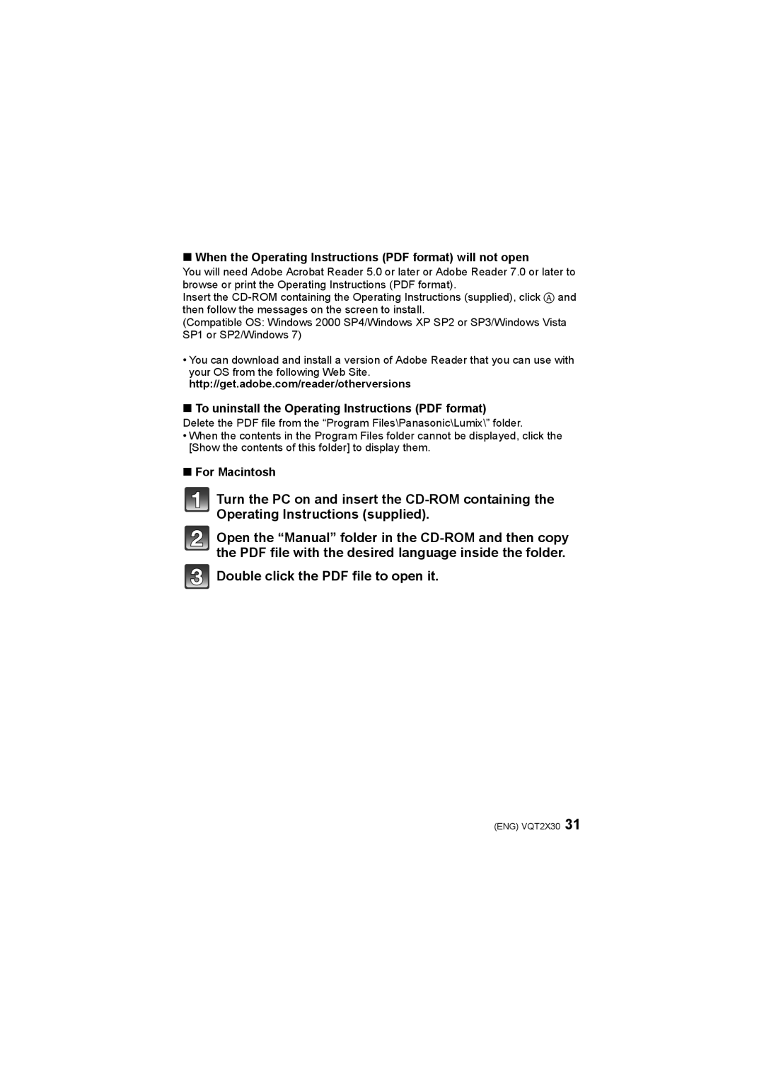 Panasonic DMC-FZ40 operating instructions For Macintosh 