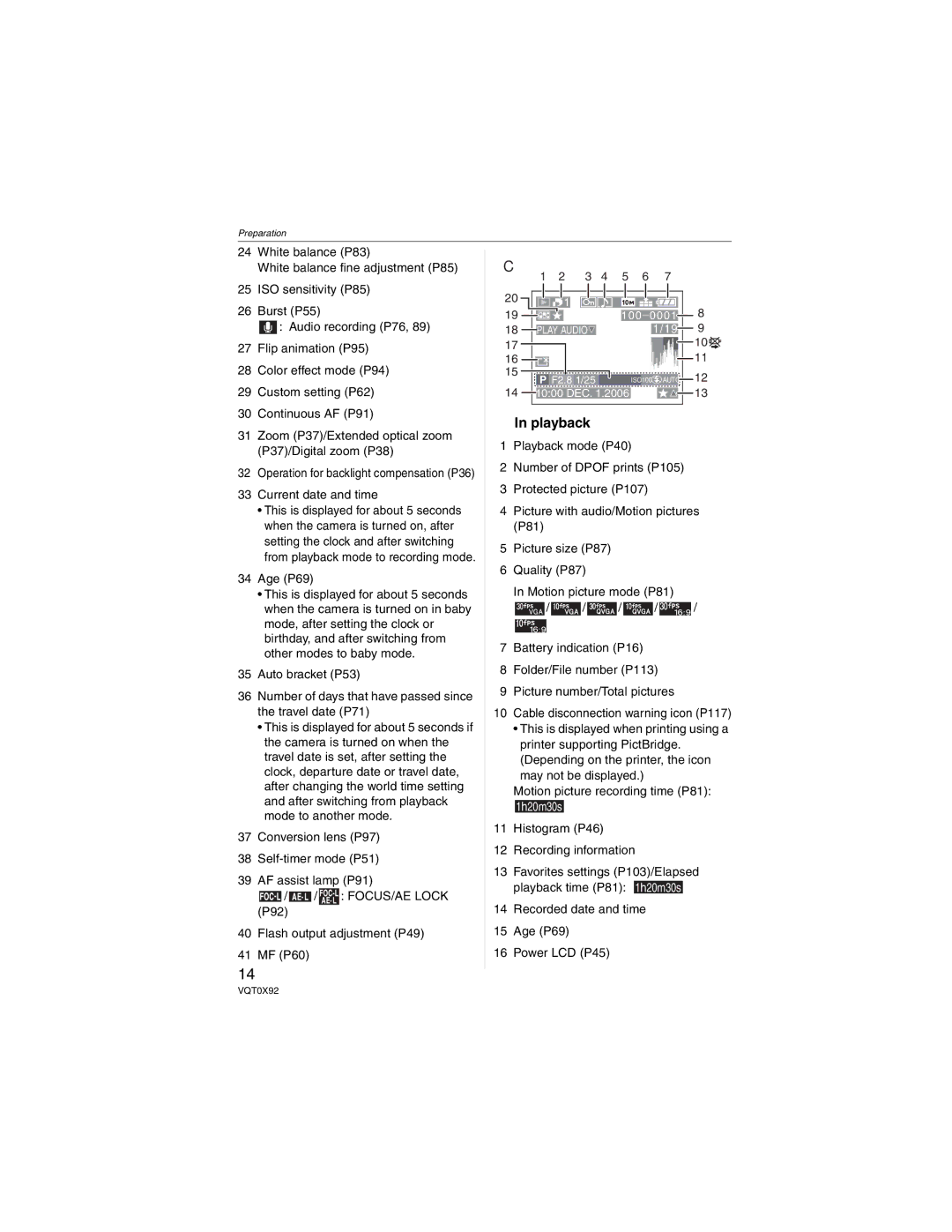 Panasonic DMC-FZ50, DMCFZ50K operating instructions Playback, Current date and time, Age P69 