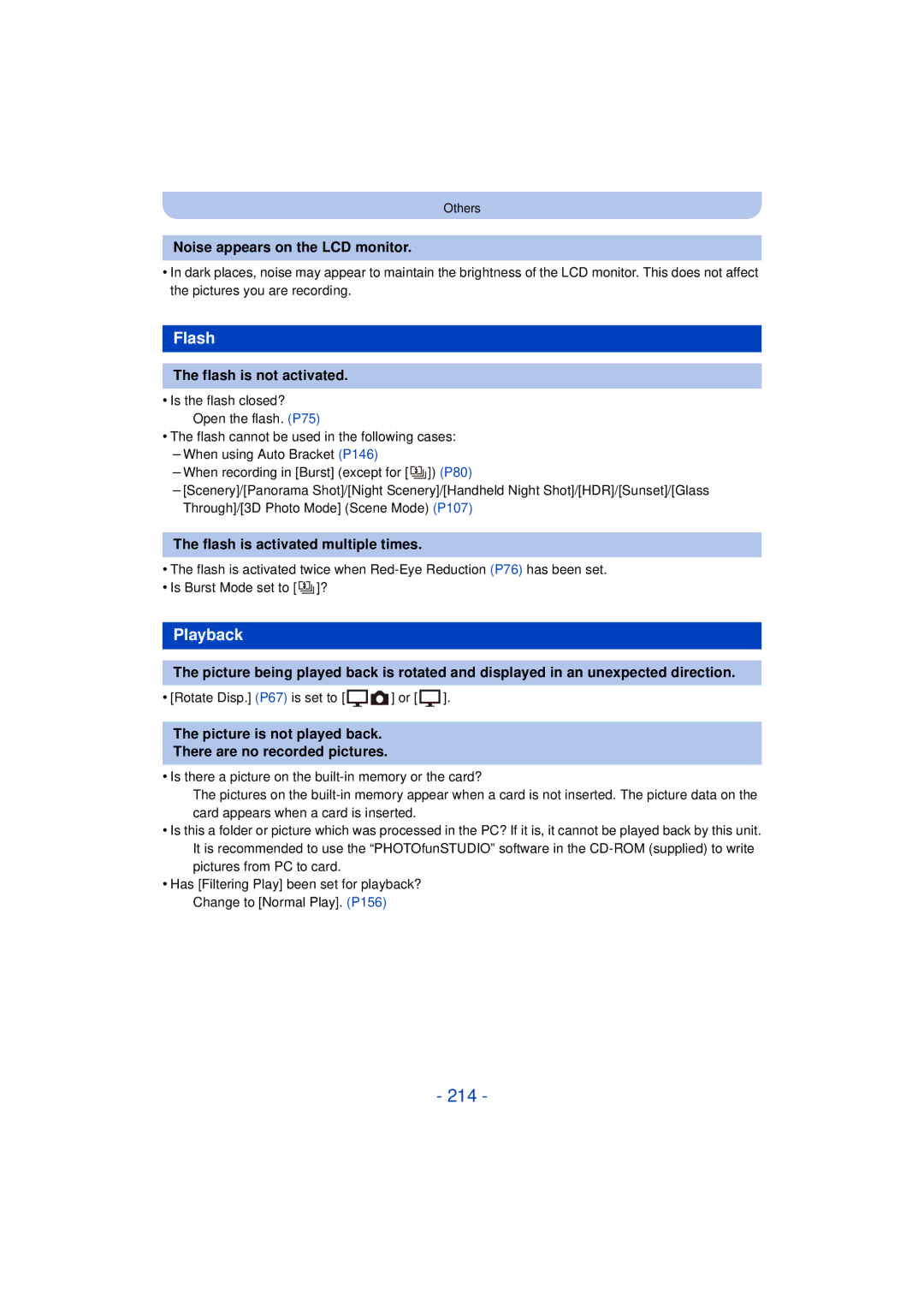 Panasonic DMC-FZ60K, DMC-FZ200K owner manual 214, Playback 