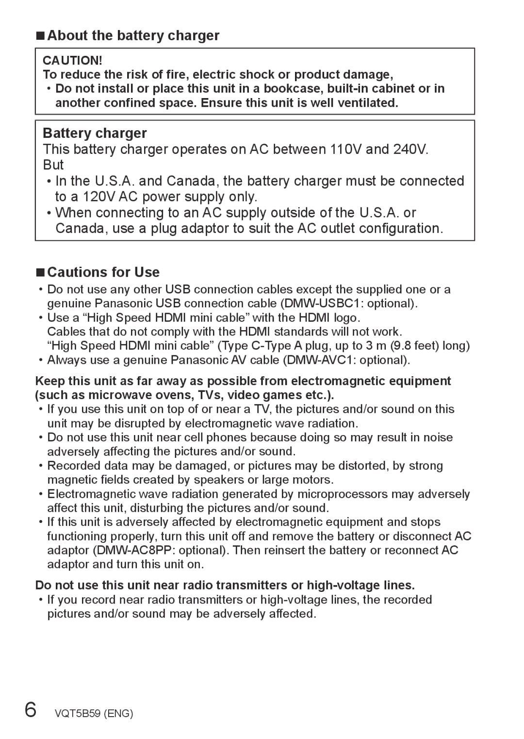 Panasonic DMC-FZ70, DMCFZ70K owner manual About the battery charger, Battery charger 