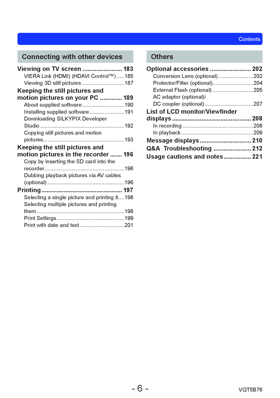 Panasonic DMC-FZ70 owner manual Connecting with other devices, Others 