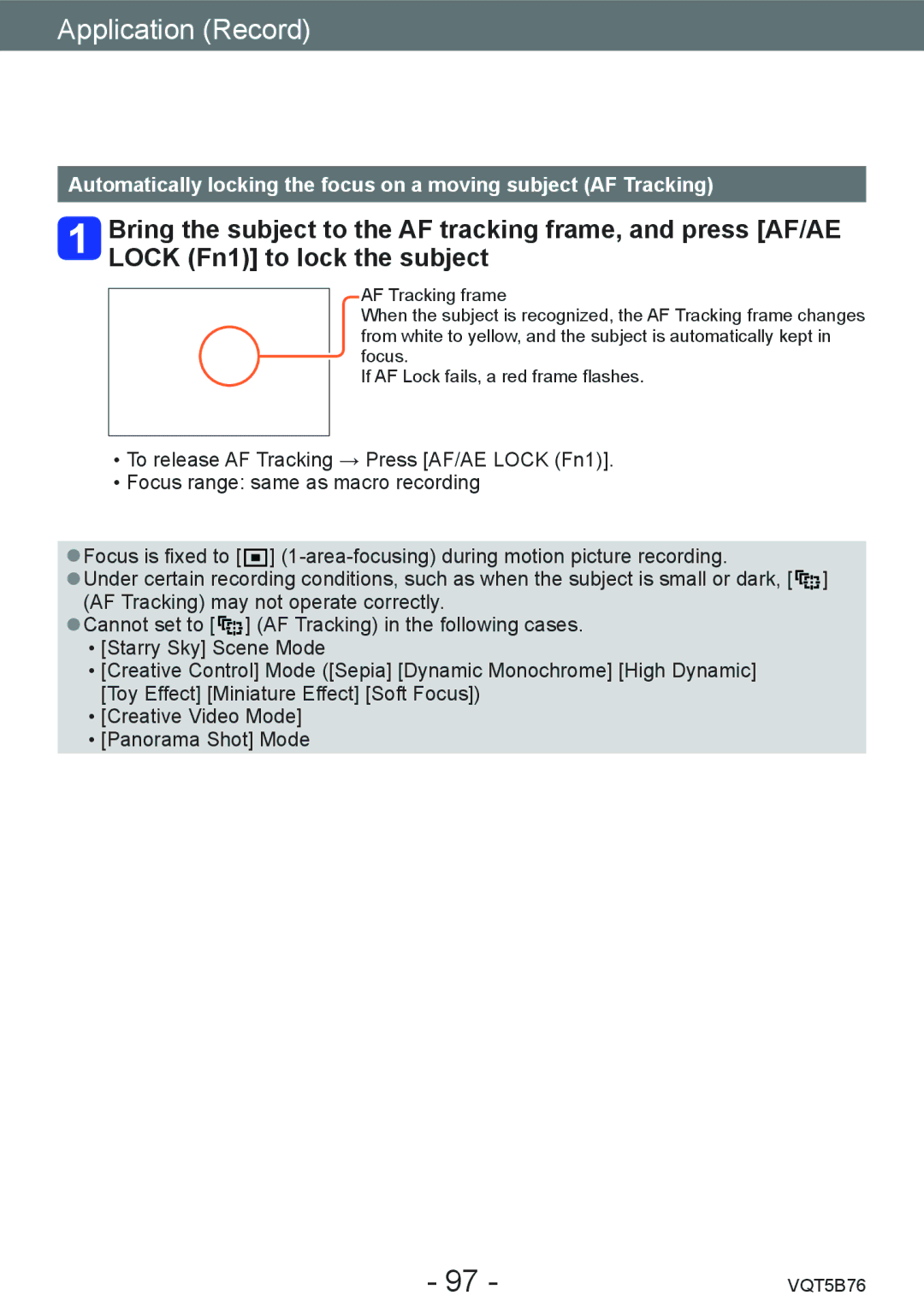 Panasonic DMC-FZ70 owner manual Application Record 