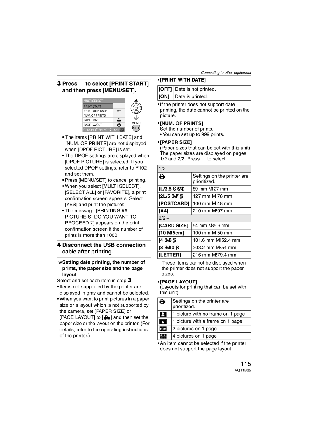 Panasonic DMCFZ8K, DMC-FZ8 operating instructions 115 