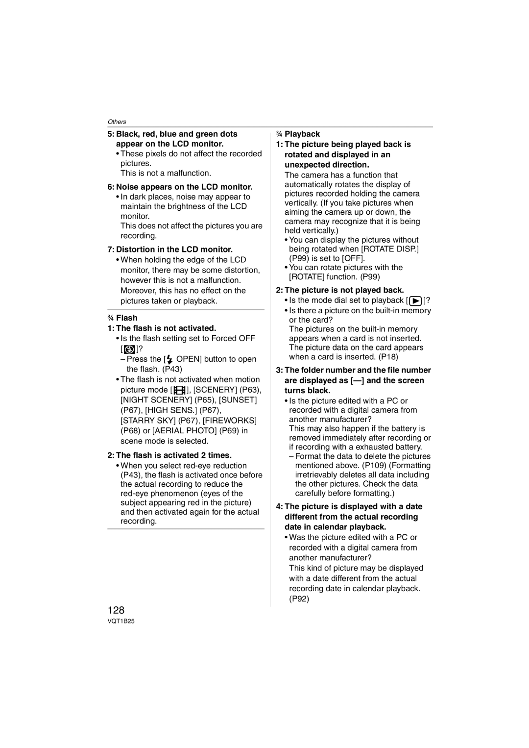 Panasonic DMC-FZ8, DMCFZ8K operating instructions 128 