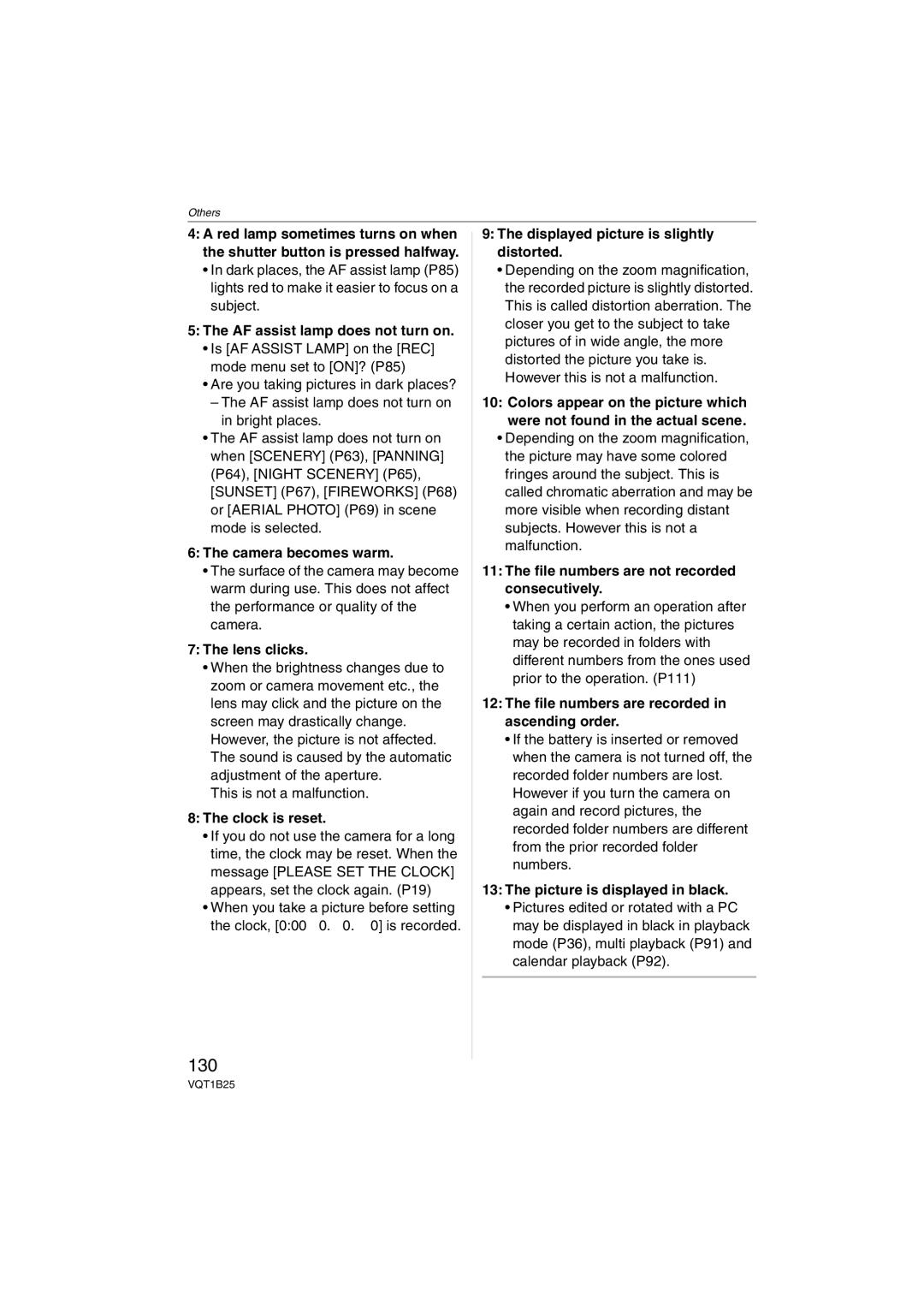 Panasonic DMC-FZ8, DMCFZ8K operating instructions 130 