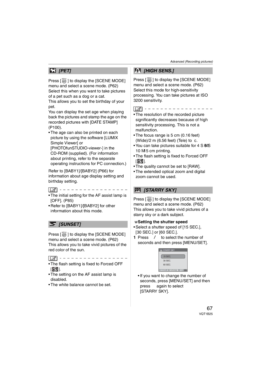 Panasonic DMCFZ8K, DMC-FZ8 operating instructions Pet, Setting the shutter speed 