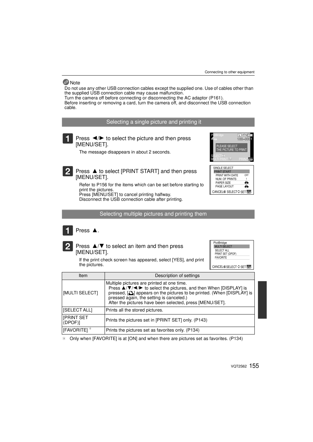 Panasonic DMC-G10K Selecting a single picture and printing it, Press 3 to select Print Start and then press MENU/SET 