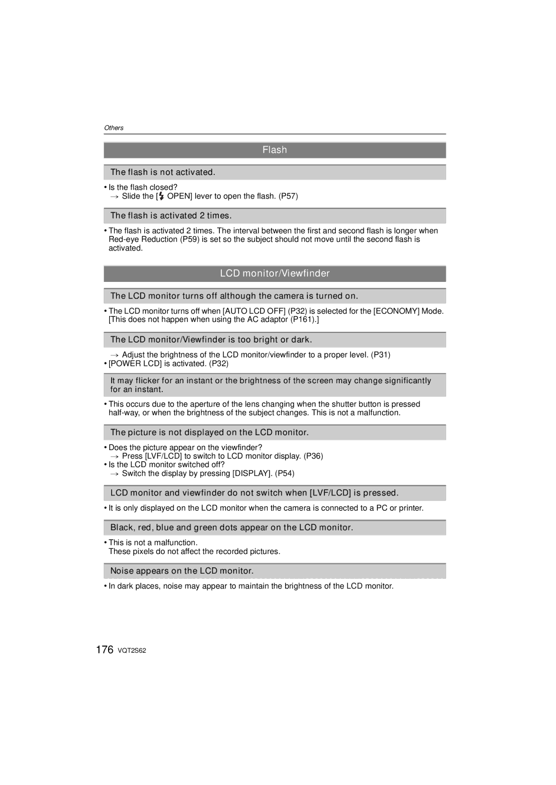 Panasonic DMC-G10K operating instructions LCD monitor/Viewfinder 