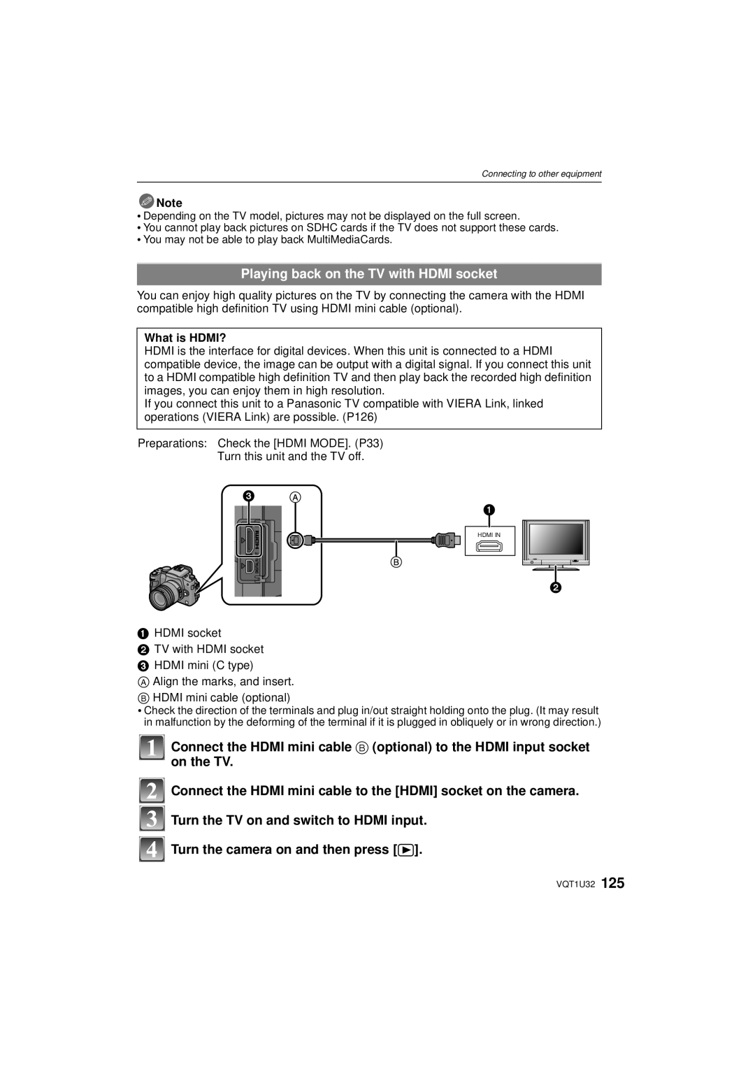 Panasonic DMC-G1K operating instructions Playing back on the TV with Hdmi socket, What is HDMI? 